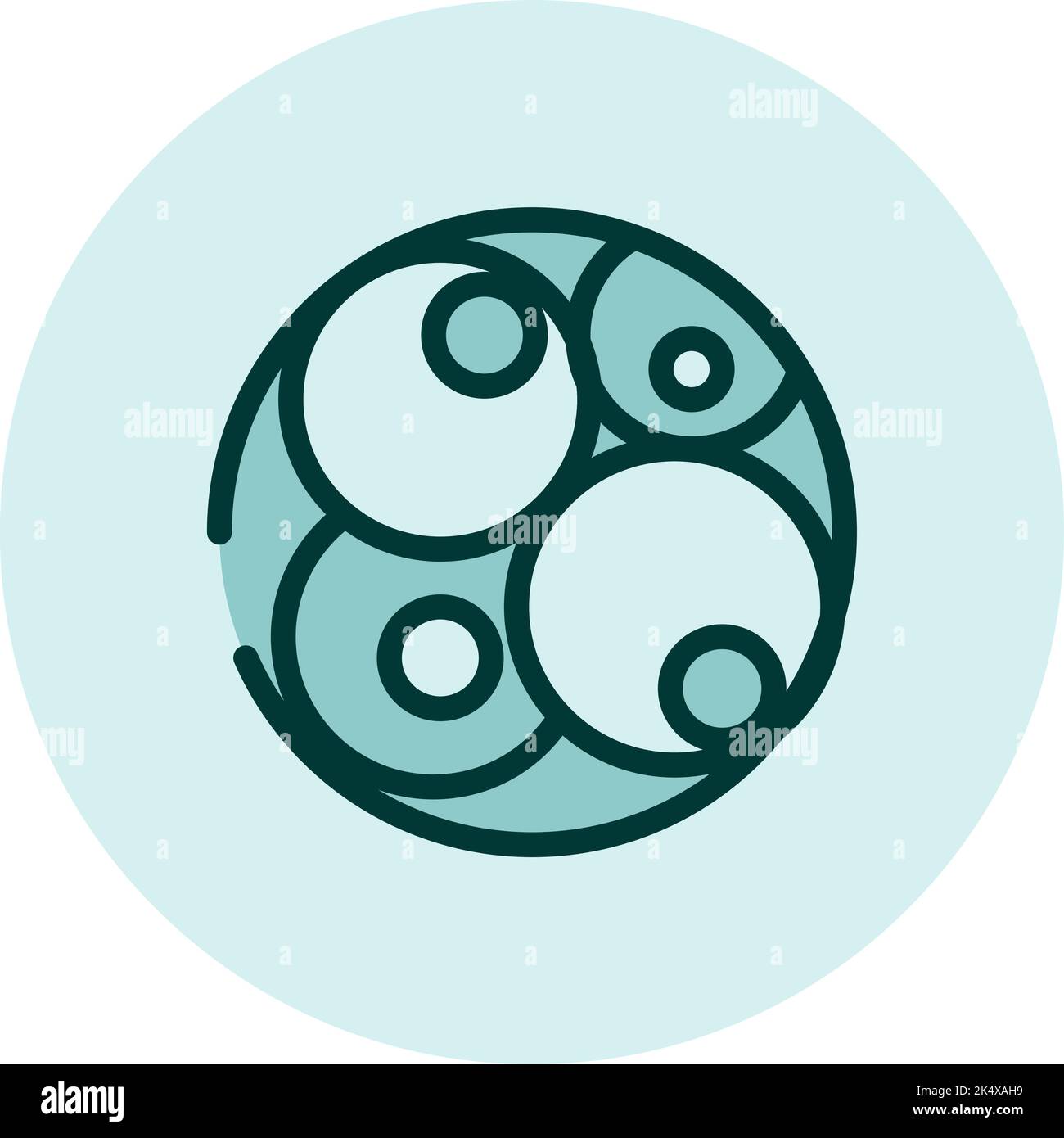 Scienza dell'Embriologia, illustrazione, vettore su sfondo bianco. Illustrazione Vettoriale