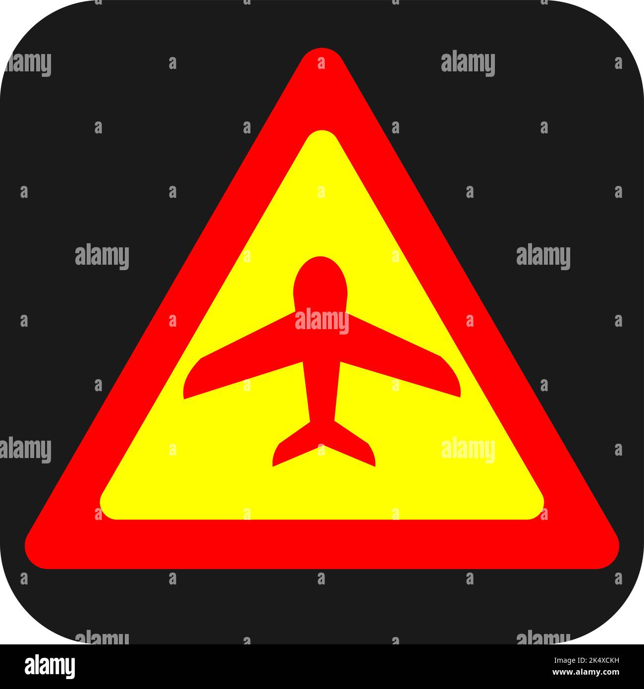 Indicazioni stradali per l'aeroporto, illustrazione, vettore su sfondo bianco. Illustrazione Vettoriale
