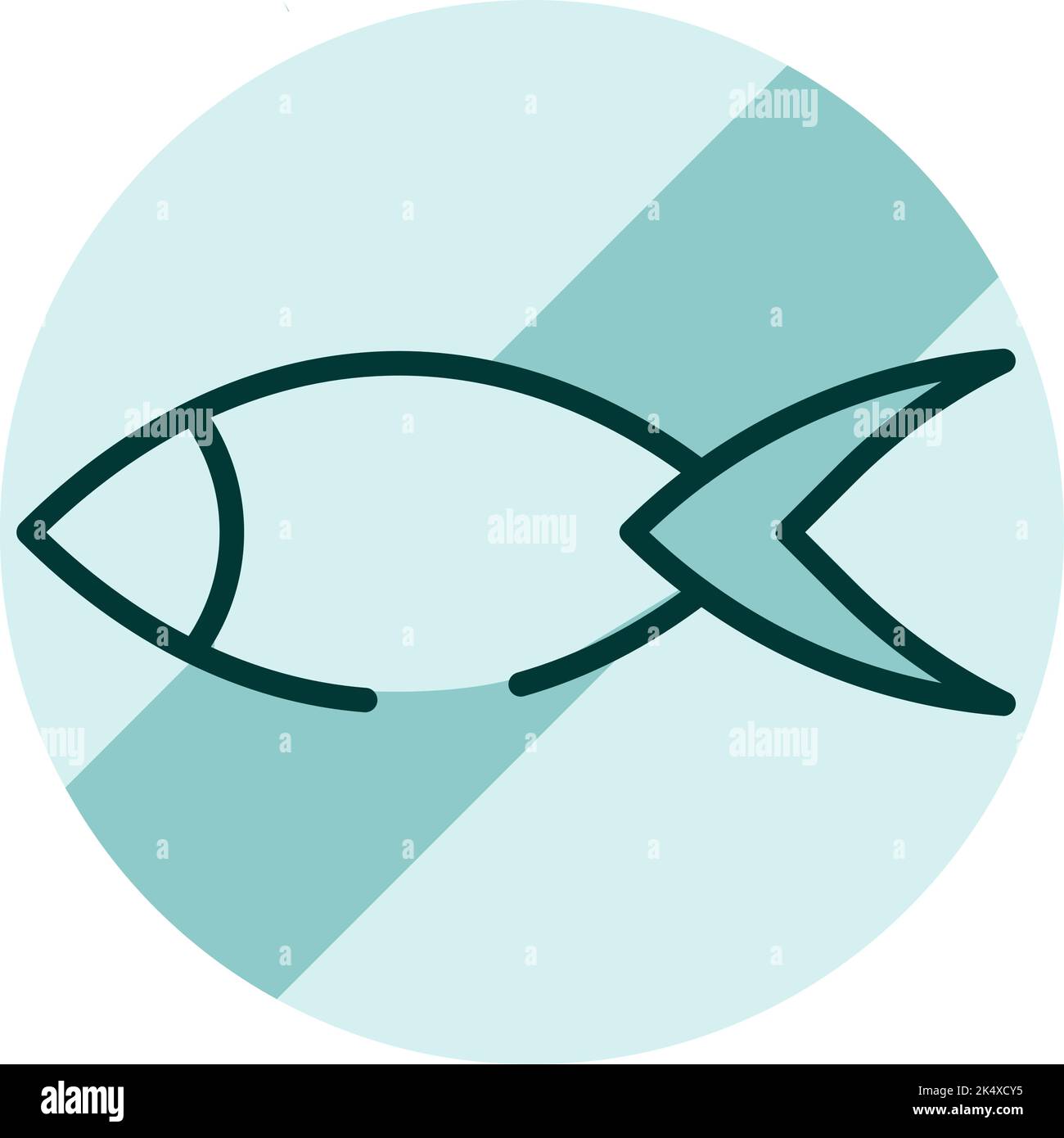 Segnale di avvertimento: Nessuna pesca, illustrazione, vettore su sfondo bianco. Illustrazione Vettoriale