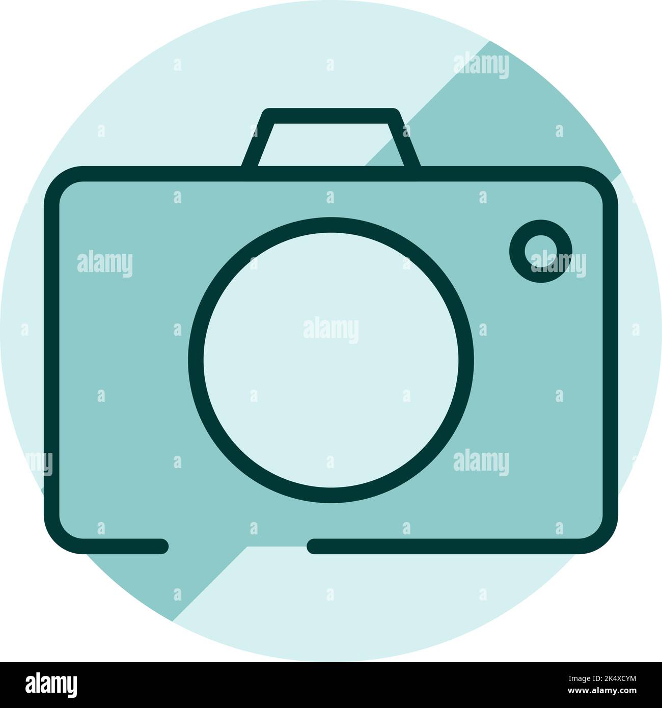 Segnale di avvertenza nessuna telecamera, illustrazione, vettore su sfondo bianco. Illustrazione Vettoriale