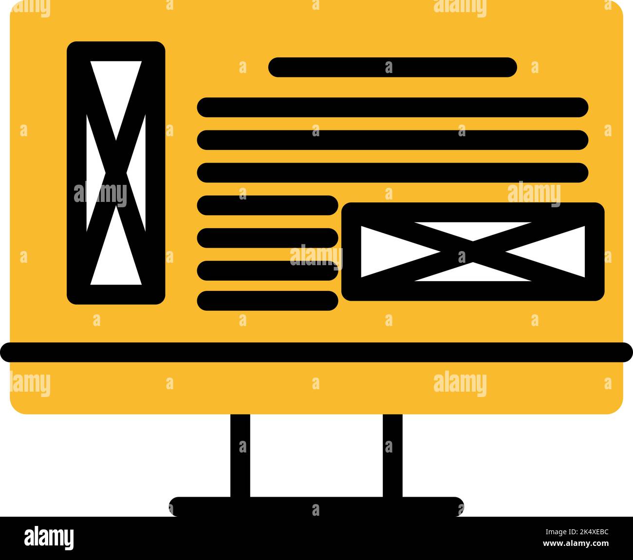Icona della cornice del filo, illustrazione, vettore su sfondo bianco. Illustrazione Vettoriale