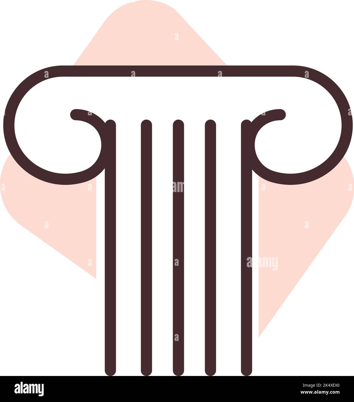 Arte architettonica, illustrazione, vettore su sfondo bianco. Illustrazione Vettoriale