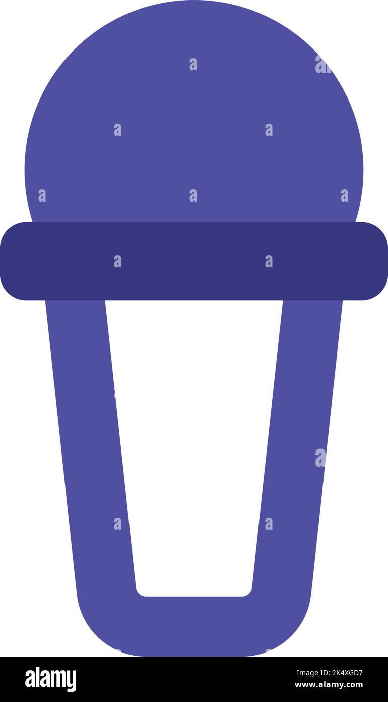 Microfono artistico, illustrazione, vettore su sfondo bianco. Illustrazione Vettoriale