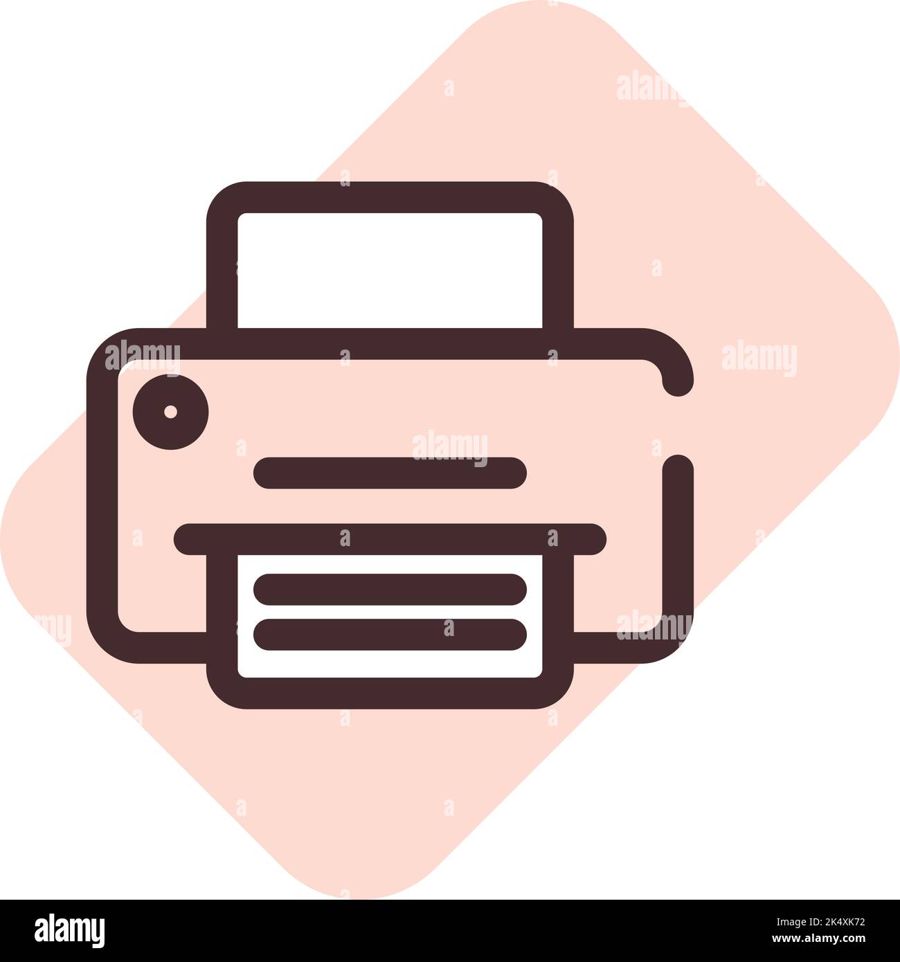 Stampa da computer, illustrazione, vettore su sfondo bianco. Illustrazione Vettoriale