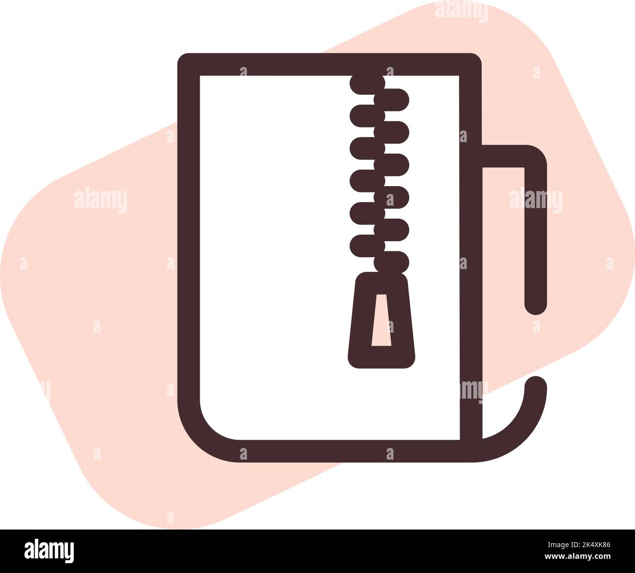 File zip del computer, illustrazione, vettore su sfondo bianco. Illustrazione Vettoriale