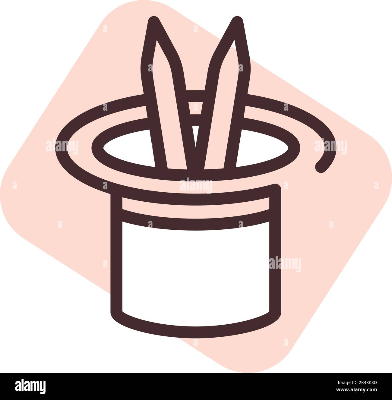 Cappello da circo, illustrazione, vettore su sfondo bianco. Illustrazione Vettoriale