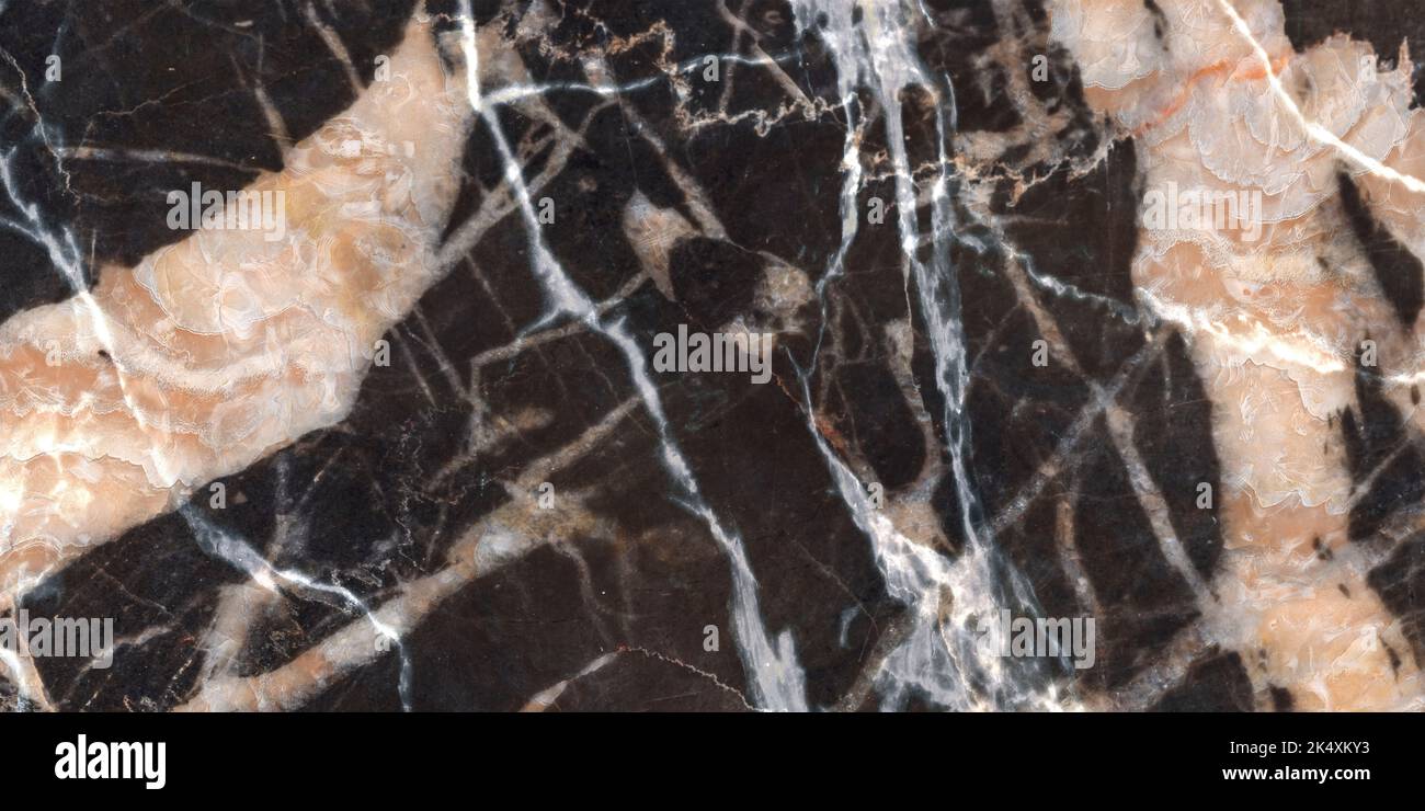 Marmo nero texture pietra sfondo. Foto Stock