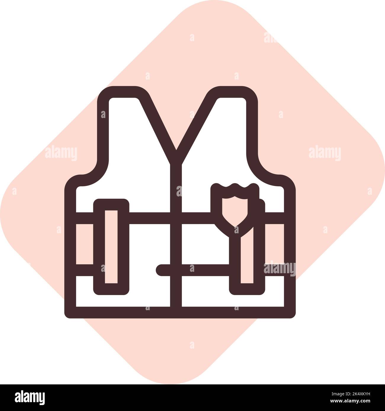 Legge di giubbotto, illustrazione, vettore su uno sfondo bianco. Illustrazione Vettoriale