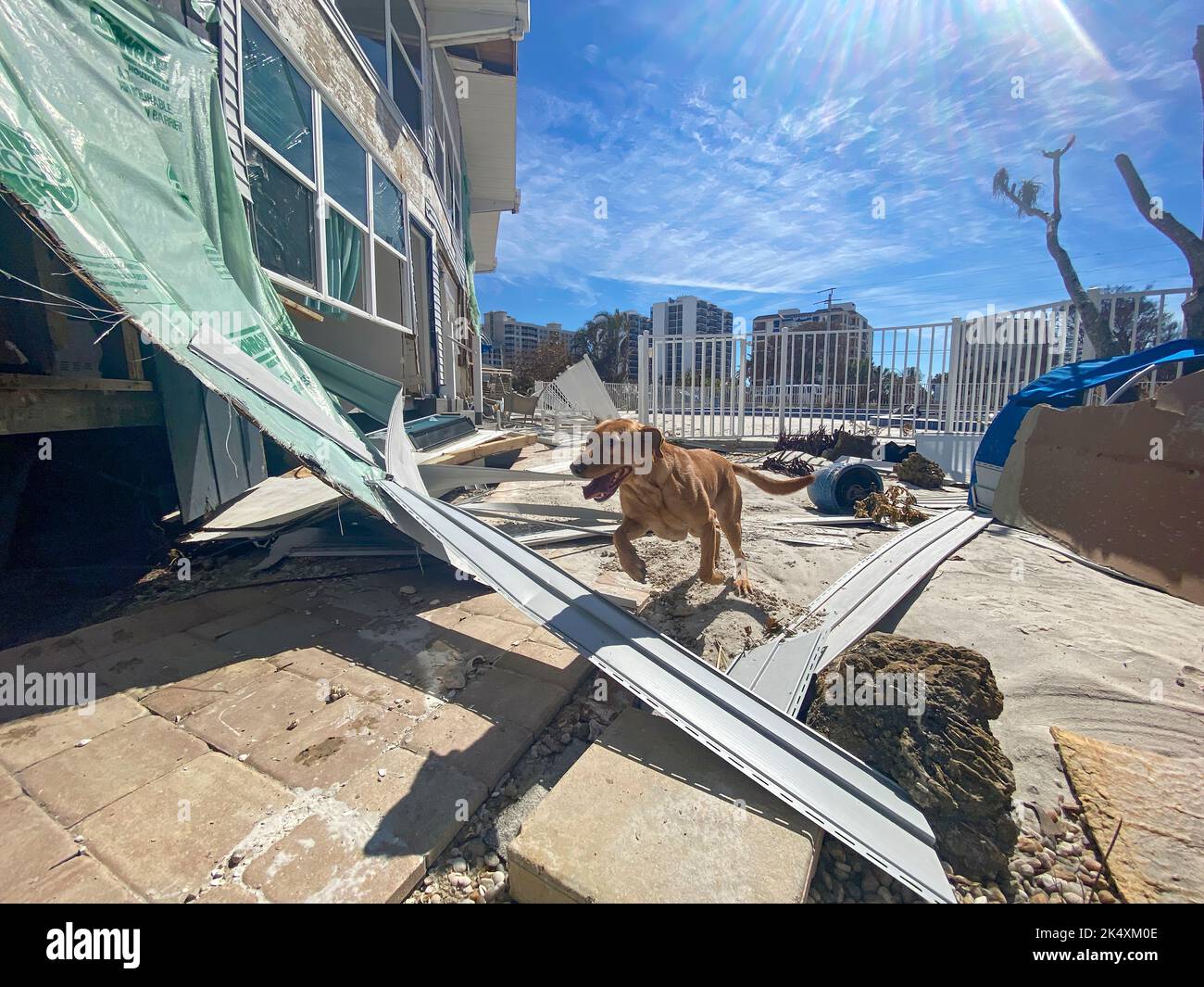 Fort Myers, Florida, (ottobre 3, 2022) - FEMA Urban Search and Rescue Pennsylvania Task Force 1 conduce operazioni di ricerca e salvataggio dopo l'uragano Ian. Foto Stock