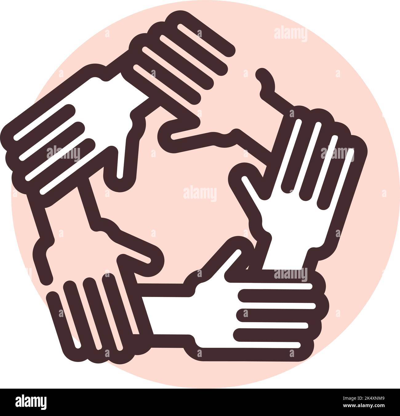 Diritti umani, illustrazione, vettore su sfondo bianco. Illustrazione Vettoriale