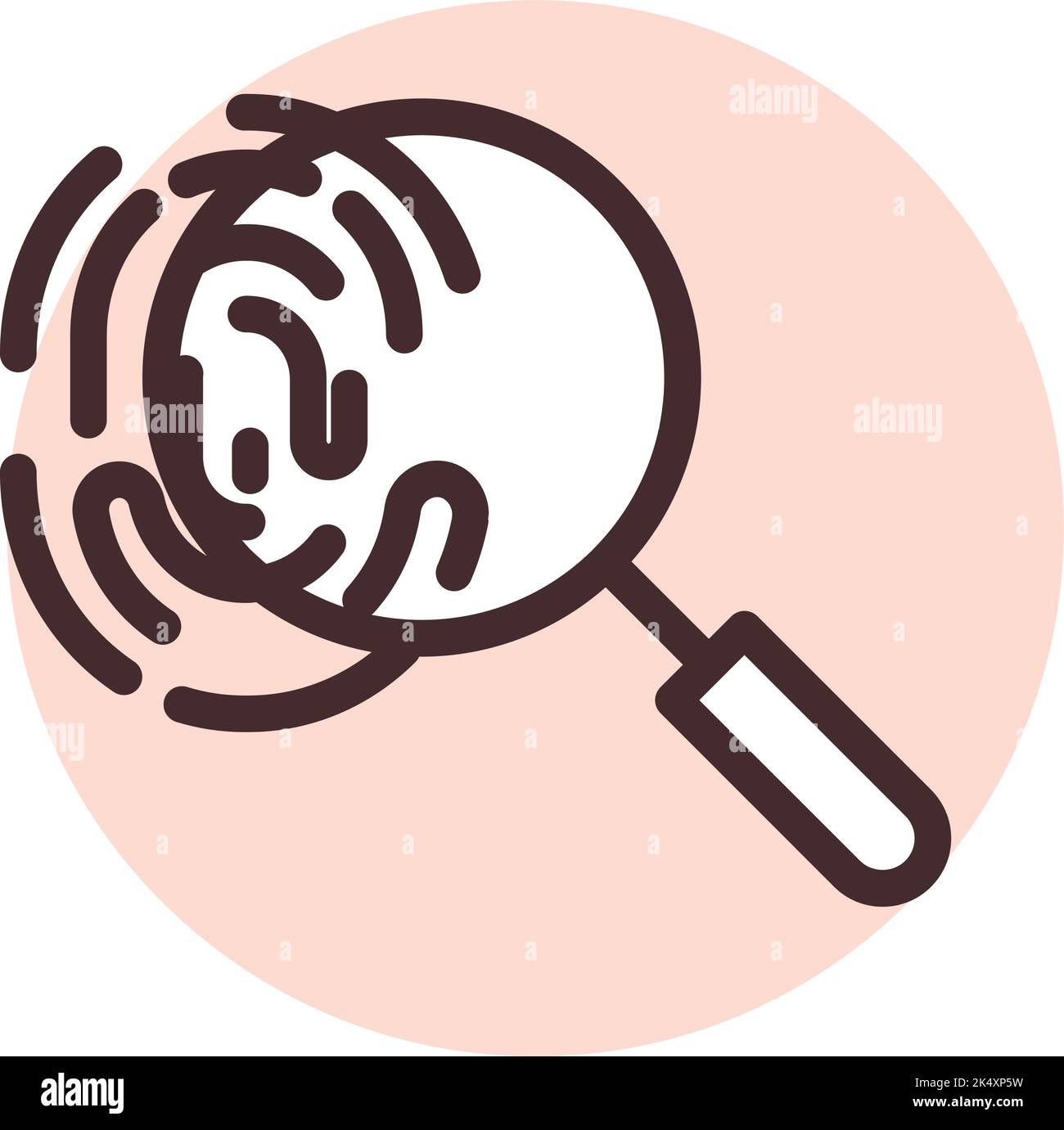 Legge sulle impronte digitali, illustrazione, vettore su sfondo bianco. Illustrazione Vettoriale