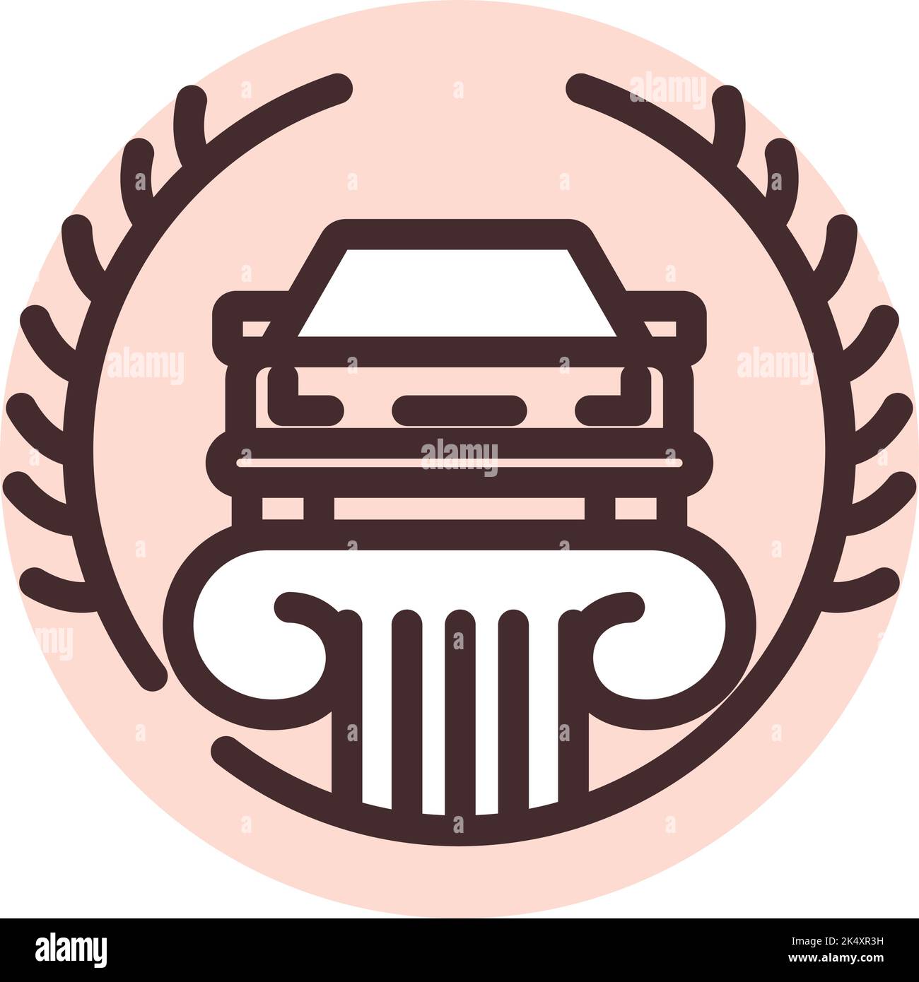 Legge del veicolo, illustrazione, vettore su sfondo bianco. Illustrazione Vettoriale