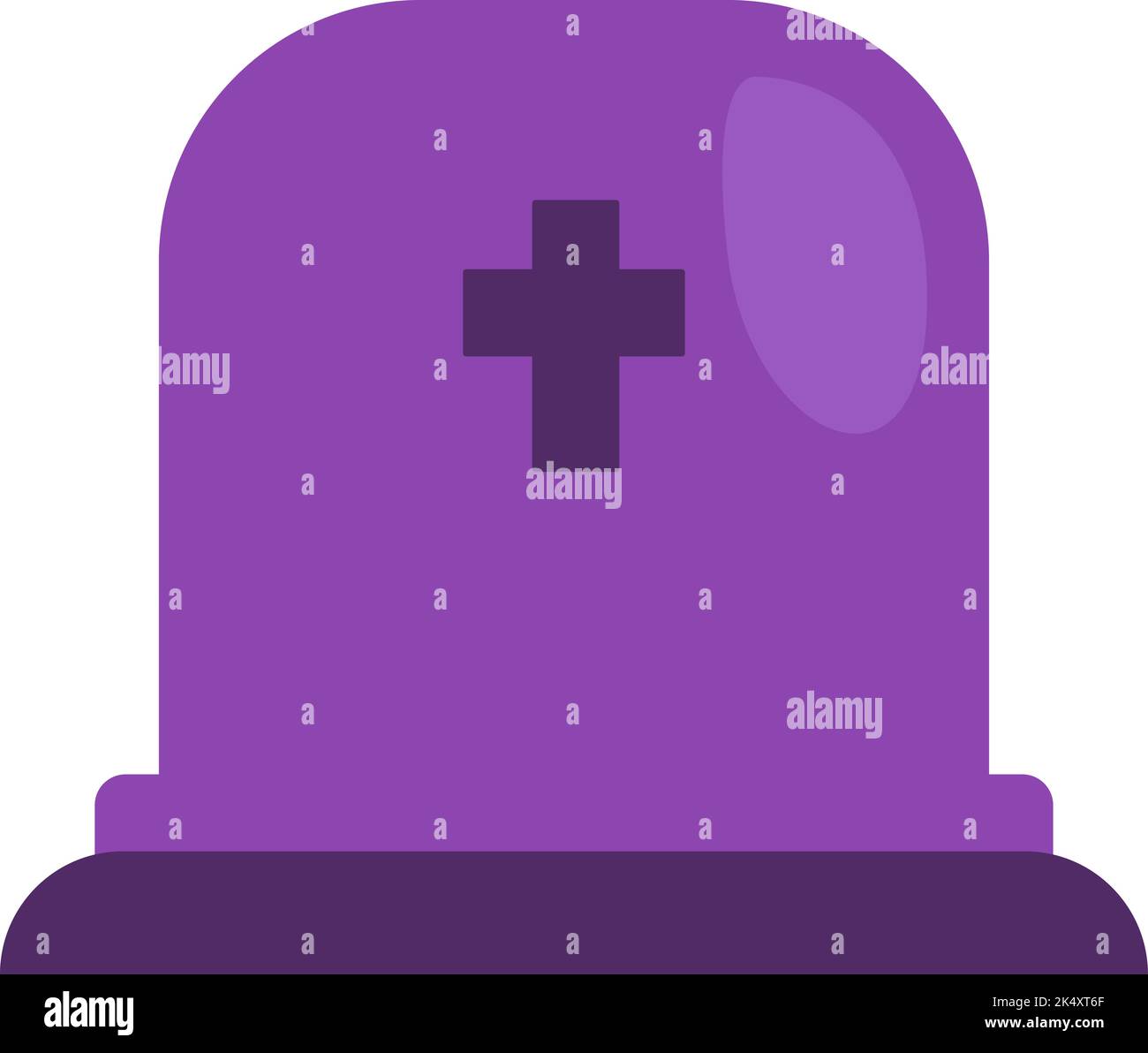 Tomba di Halloween, illustrazione, vettore su sfondo bianco. Illustrazione Vettoriale