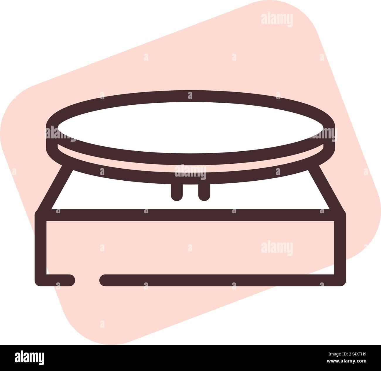 Ruota in argilla, illustrazione, vettore su sfondo bianco. Illustrazione Vettoriale