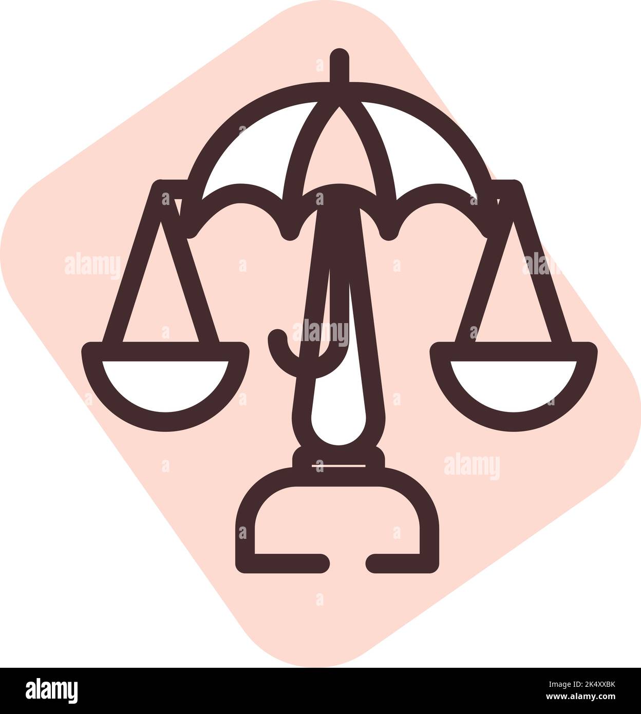 Legge di assicurazione di soldi, illustrazione, vettore su uno sfondo bianco. Illustrazione Vettoriale