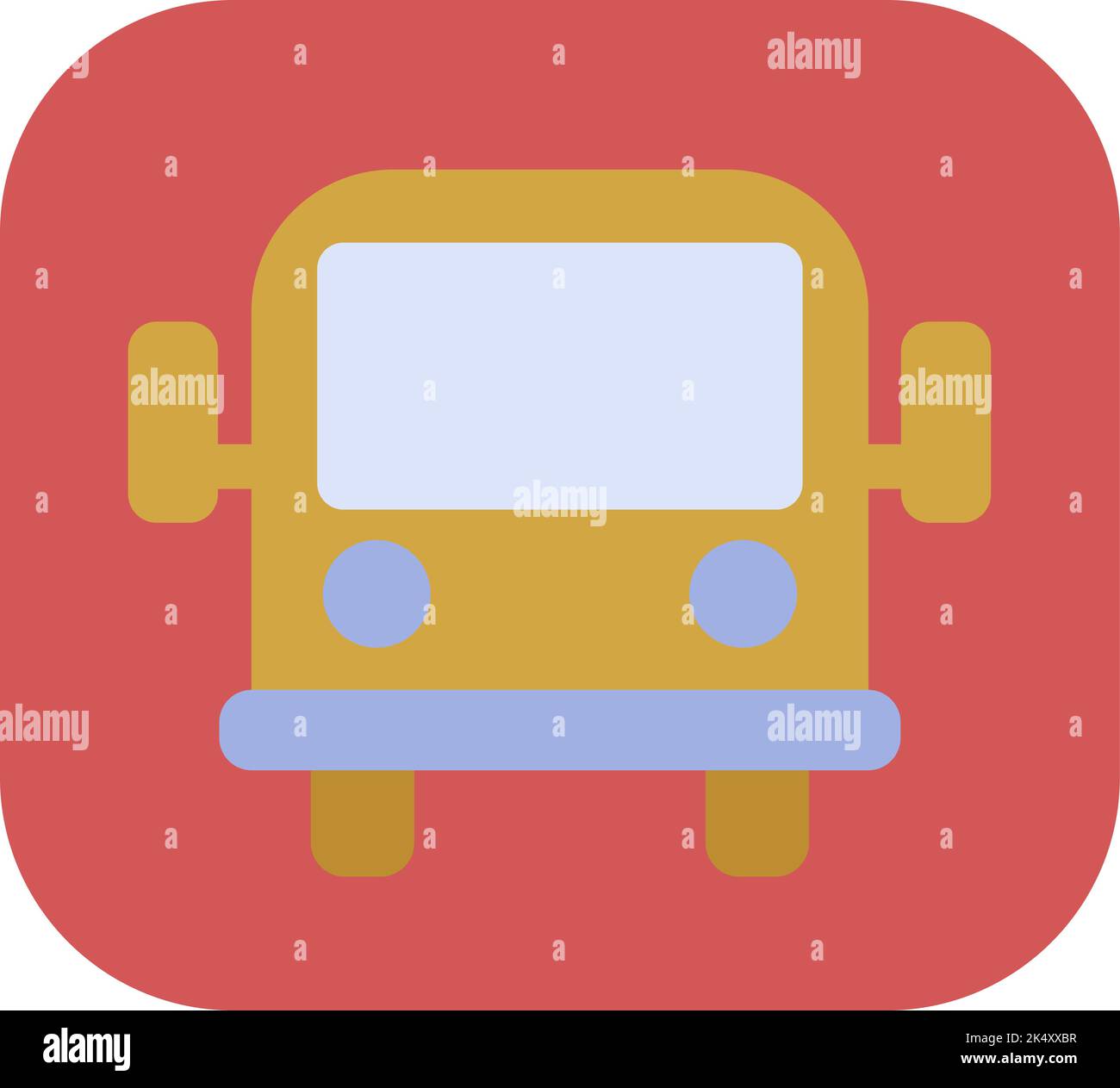 Bus scolastico, illustrazione, vettore su sfondo bianco. Illustrazione Vettoriale