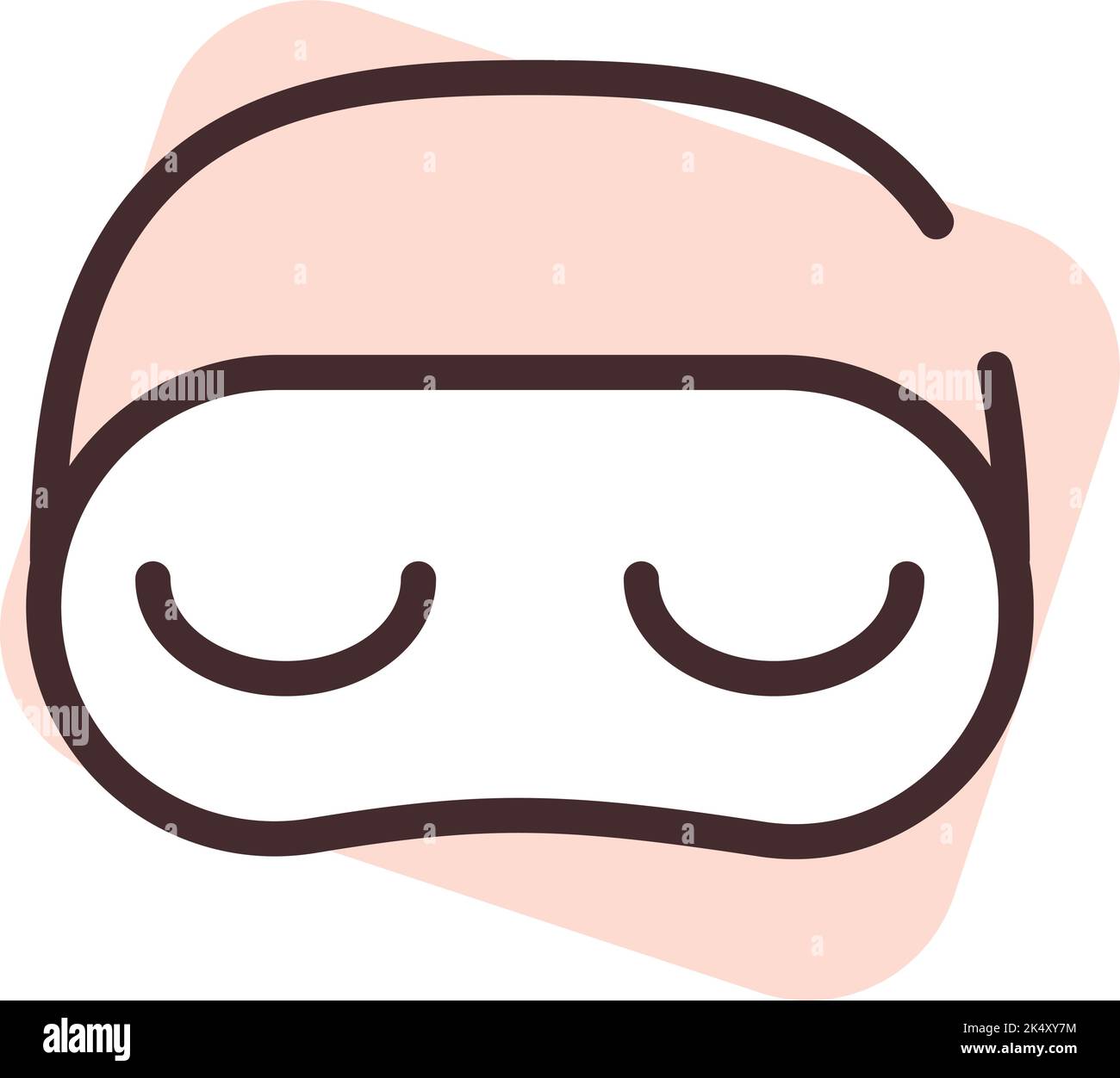 Maschera a riposo, illustrazione, vettore su sfondo bianco. Illustrazione Vettoriale