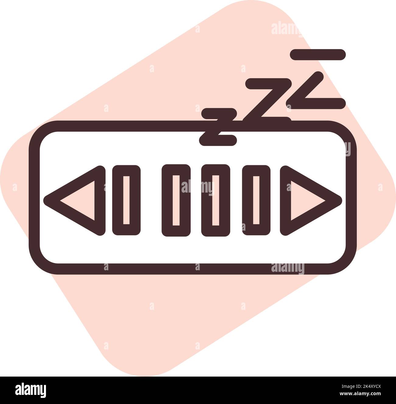 Musica, illustrazione, vettore dell'app mobile su sfondo bianco. Illustrazione Vettoriale