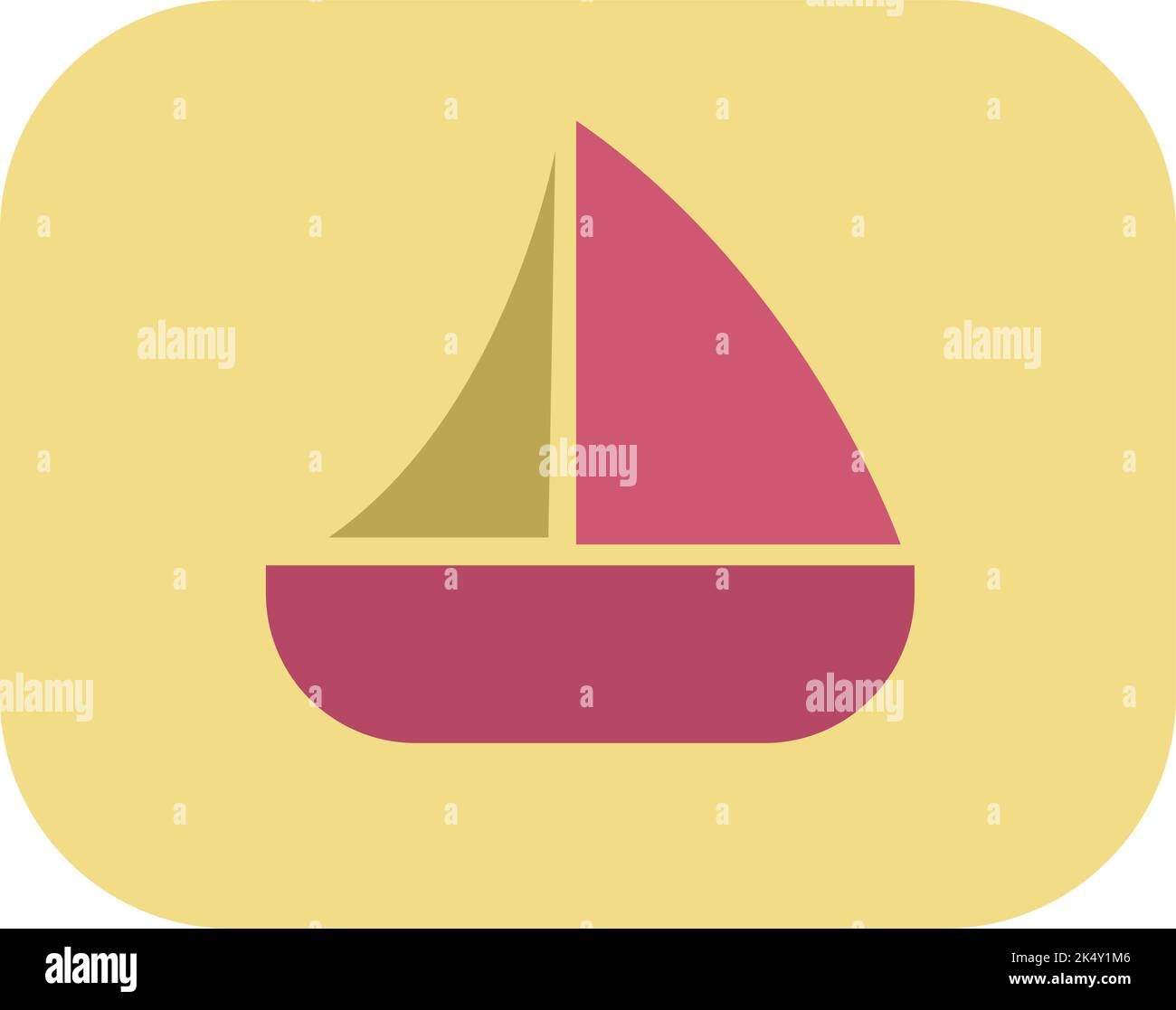 Nave a vela, illustrazione, vettore su sfondo bianco. Illustrazione Vettoriale