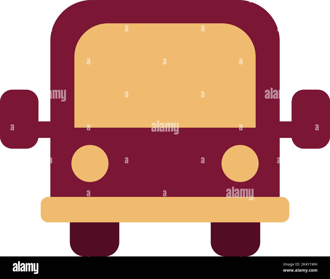 Bus scolastico, illustrazione, vettore su sfondo bianco. Illustrazione Vettoriale