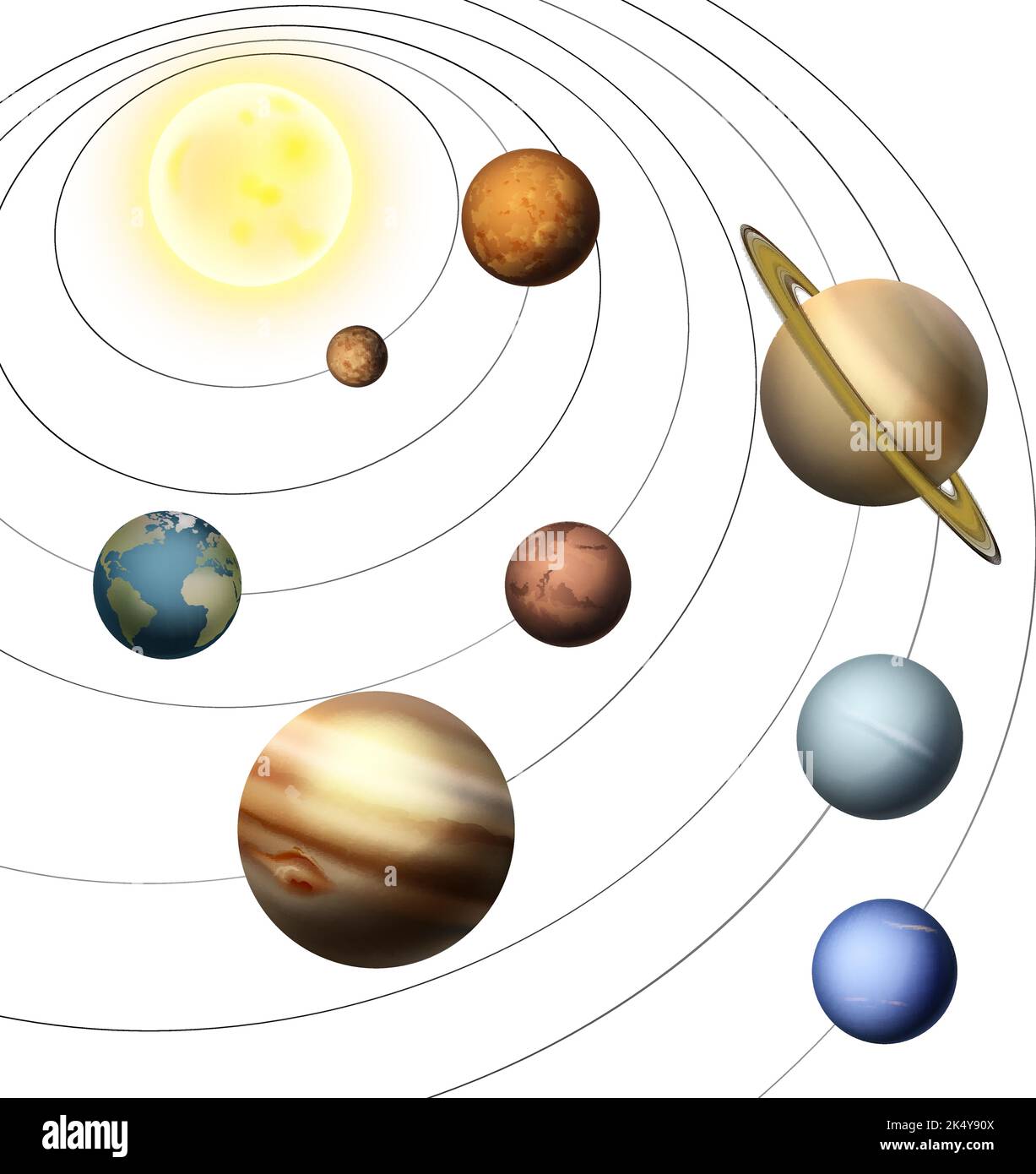 Pianeti del nostro sistema solare Illustrazione Illustrazione Vettoriale