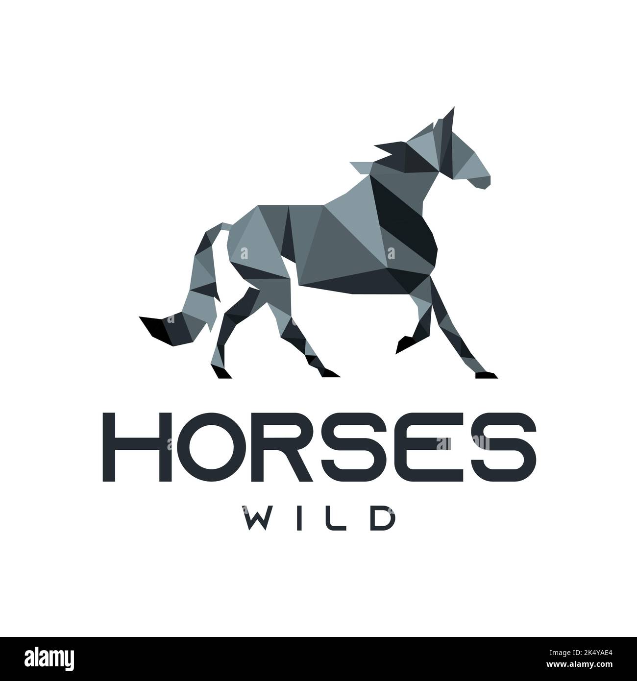 Moderno e di lusso astratto logo design cavallo, modello, simbolo, vettore Illustrazione Vettoriale