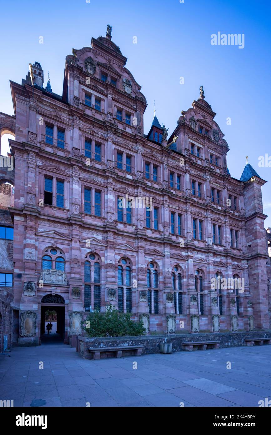 Castello di Heidelberg (in tedesco: Heidelberger Schloss), Baden-Württemberg, Germania Foto Stock