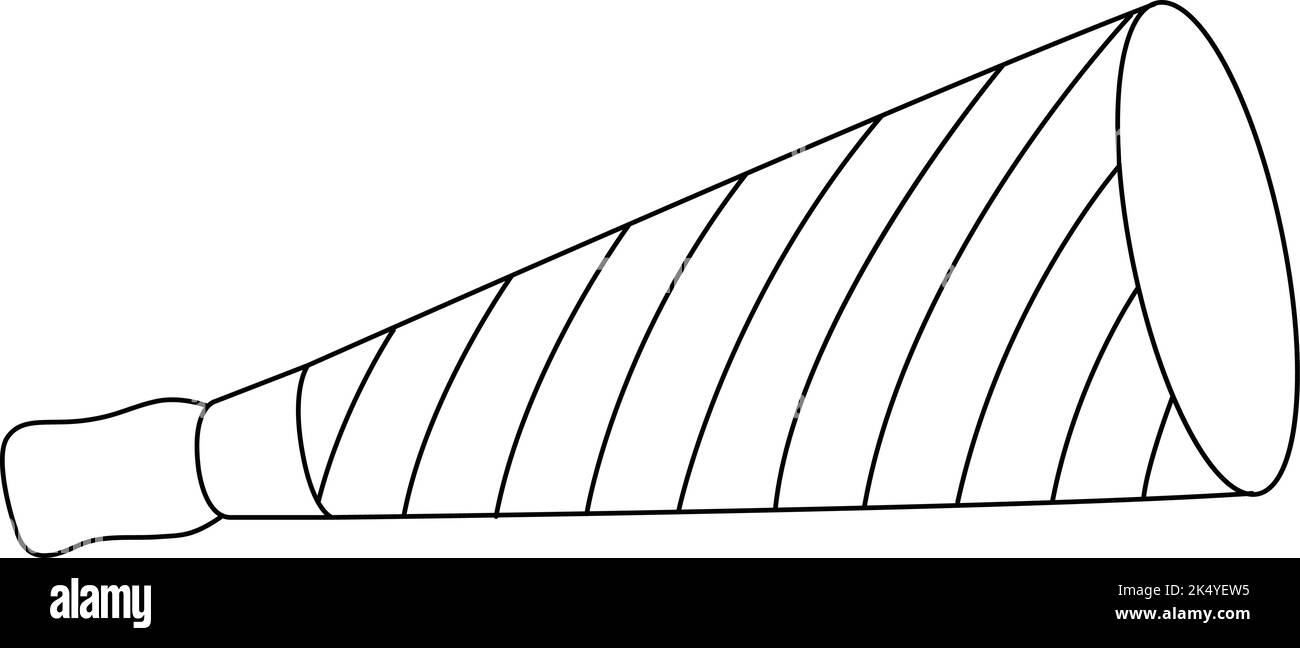 Tromba isolato colorazione pagina per bambini Illustrazione Vettoriale