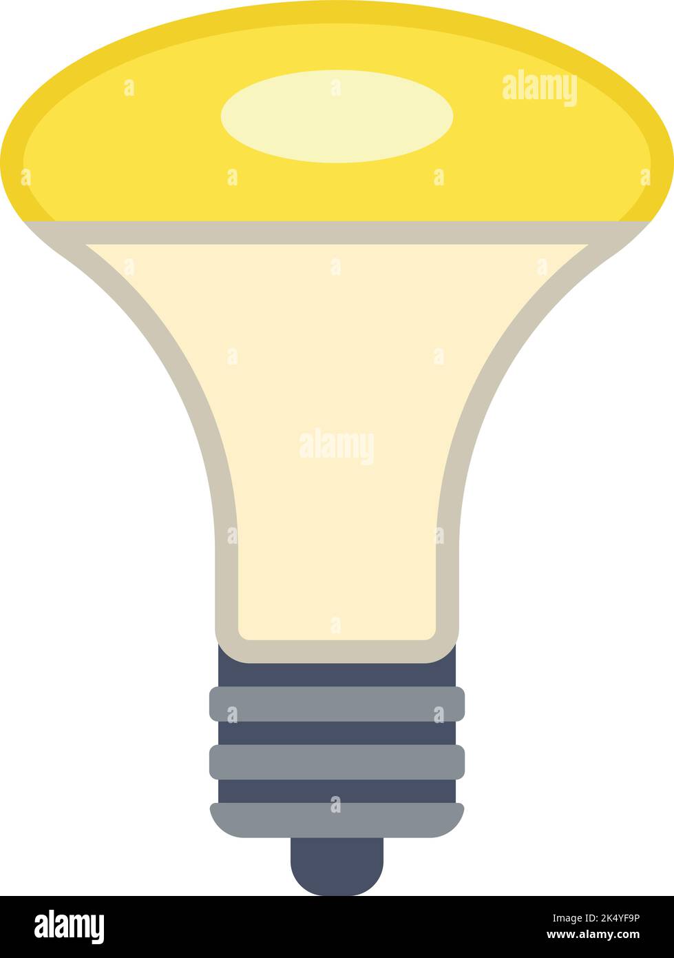 Icona del colore della luce catarifrangente. Luce elettrica gialla Illustrazione Vettoriale