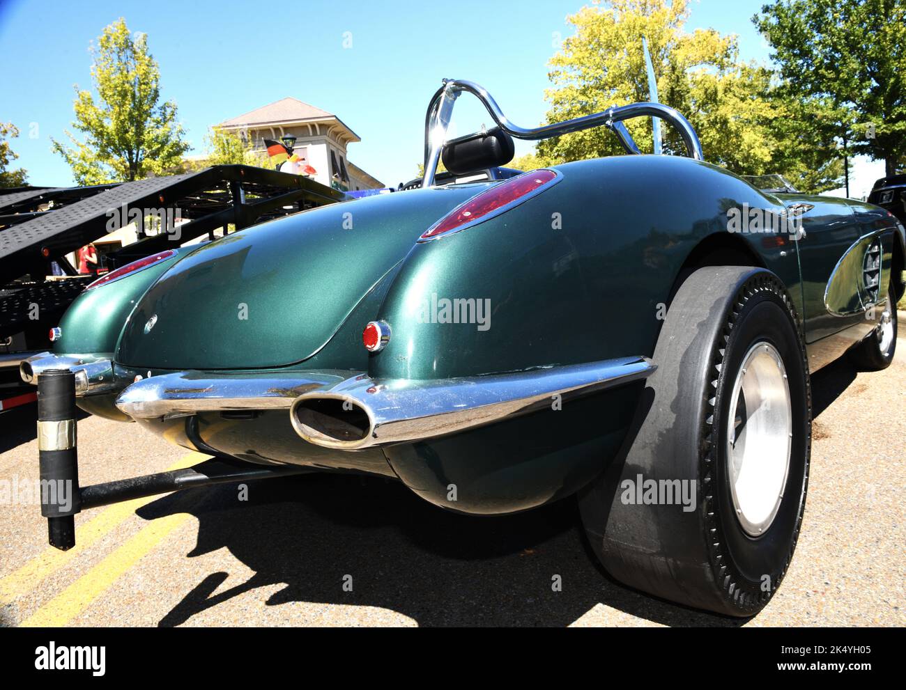 Antico dragster Corvette. Foto Stock