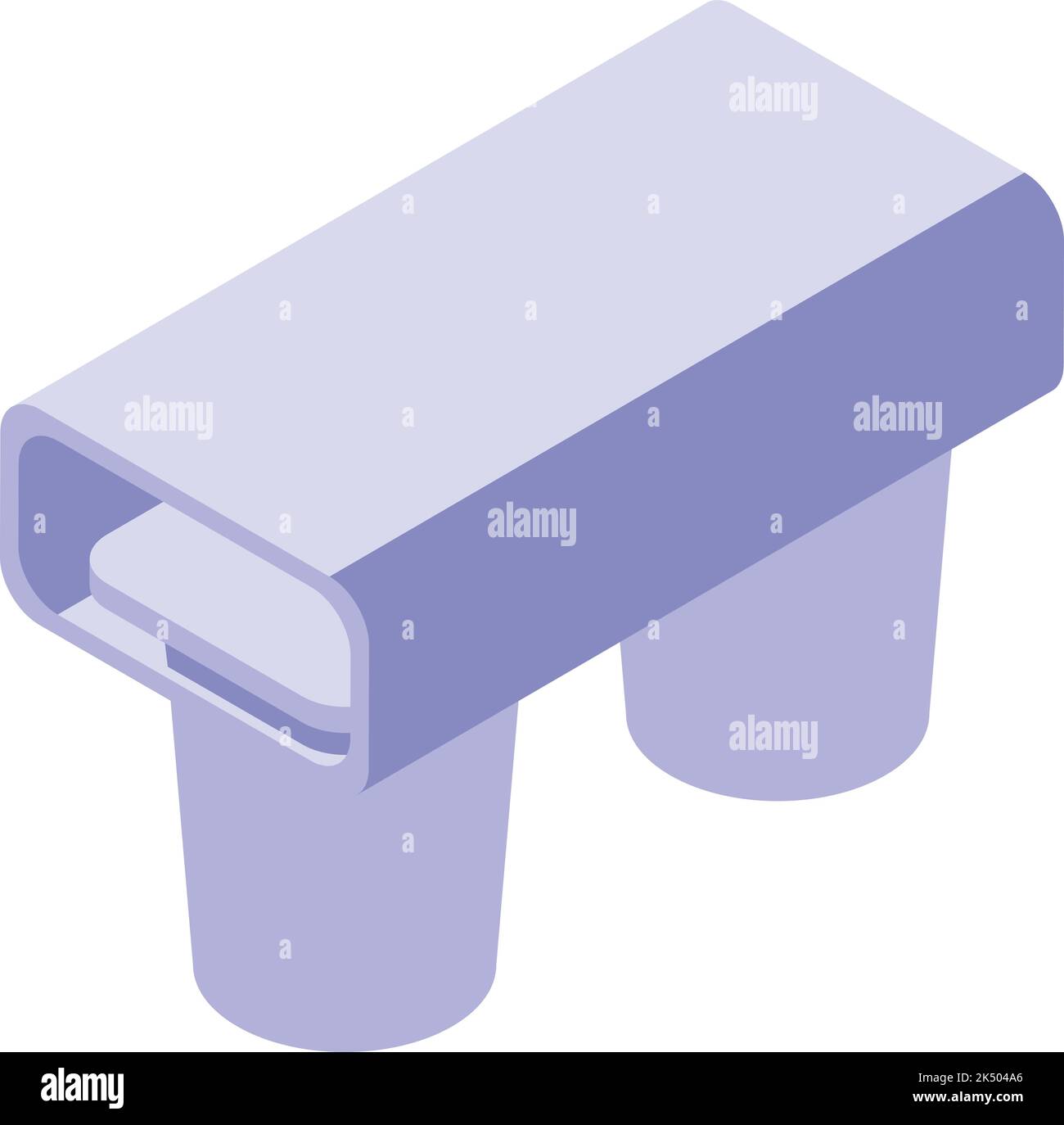 Icona contenitore bicchiere in plastica vettore isometrico. Prodotto alimentare. Pacchetto macchina Illustrazione Vettoriale