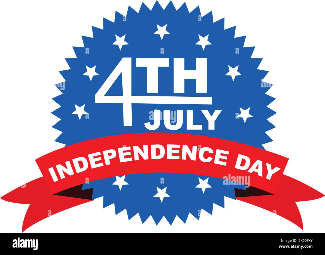 Quarto di luglio Independence Day negli Stati Uniti. Felice Independence Day of America. Illustrazione Vettoriale
