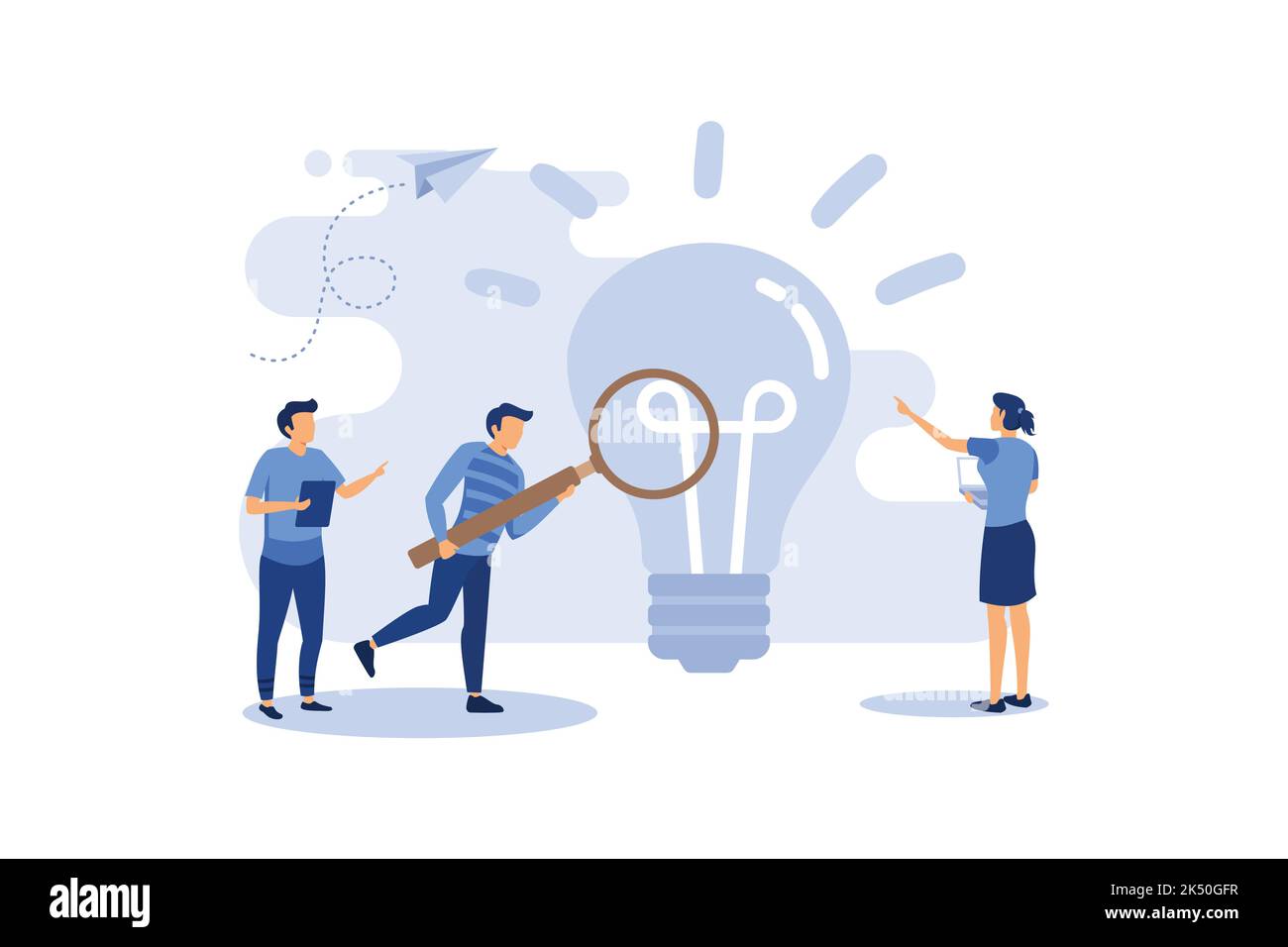 assistente online al lavoro. promozione in rete. manager al lavoro remoto, alla ricerca di nuove idee soluzioni, lavorando insieme in azienda, cervelli Illustrazione Vettoriale