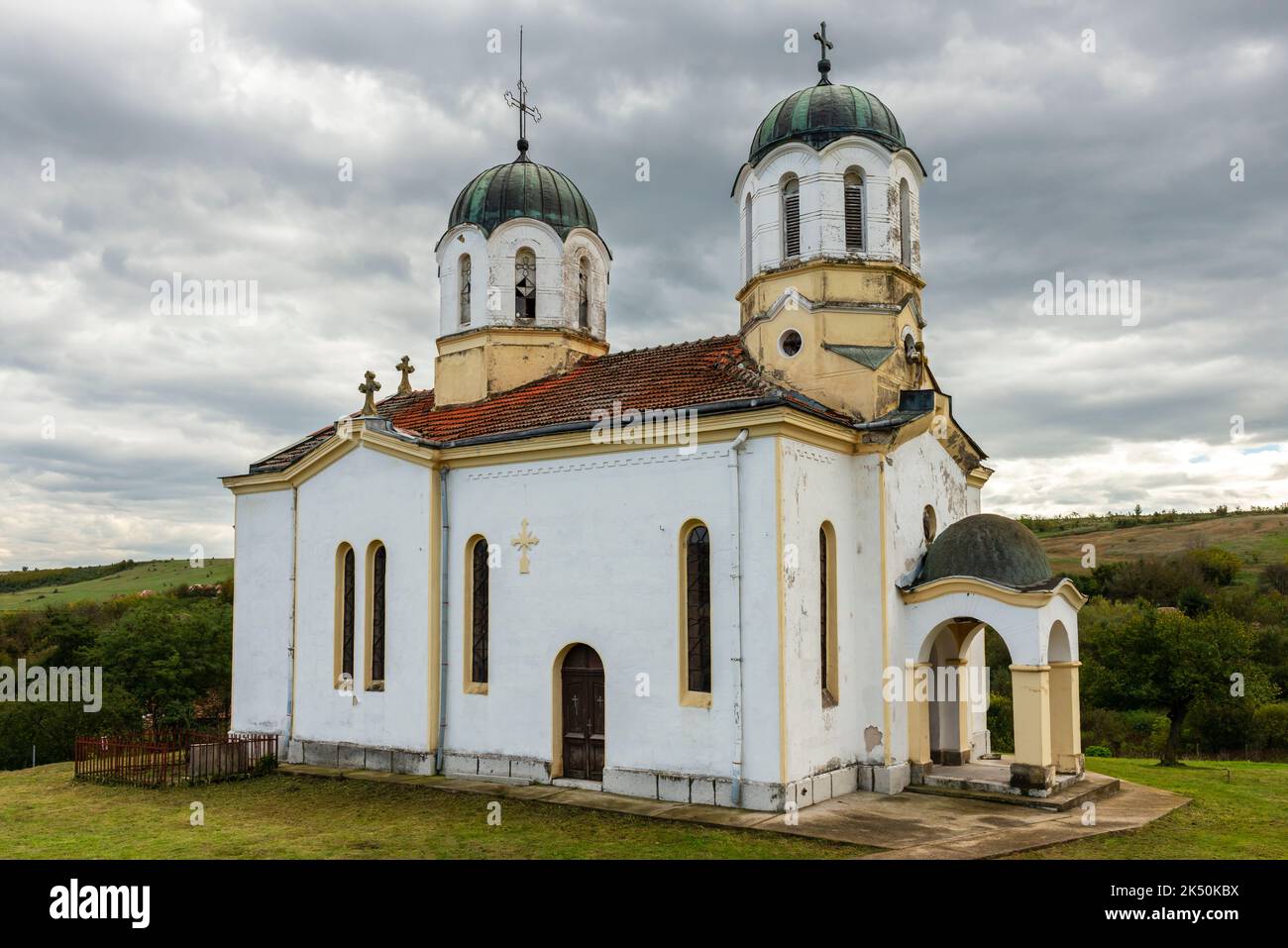Chiesa ortodossa orientale nella Bulgaria rurale, Europa orientale, Balcani, UE Foto Stock
