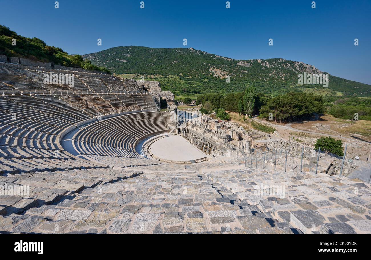 teatro del sito archeologico di Efeso, Selcuk, Turchia Foto Stock