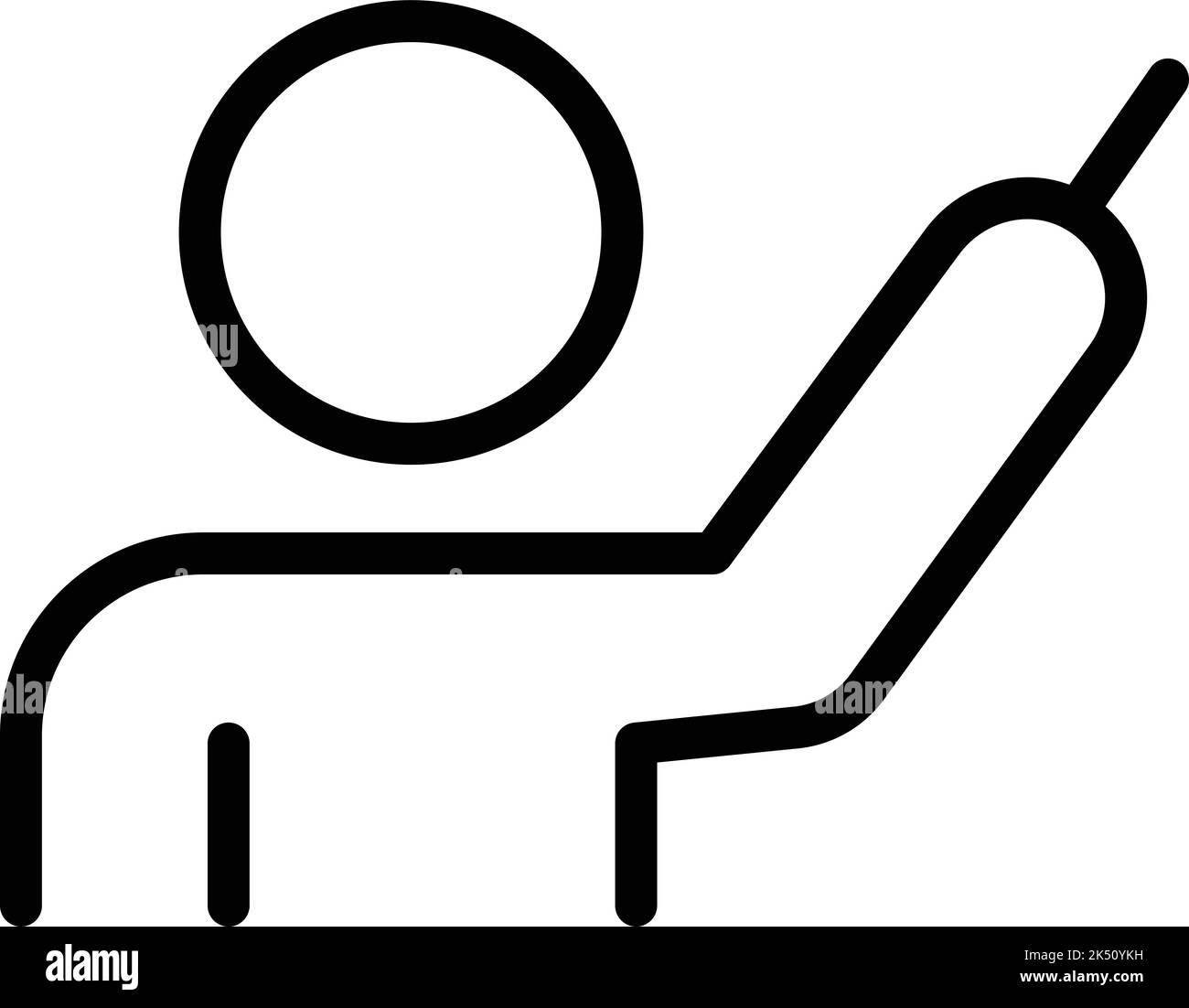 Vettore di contorno icona altoparlante pubblico. Discorso retorico. Speach elezione Illustrazione Vettoriale