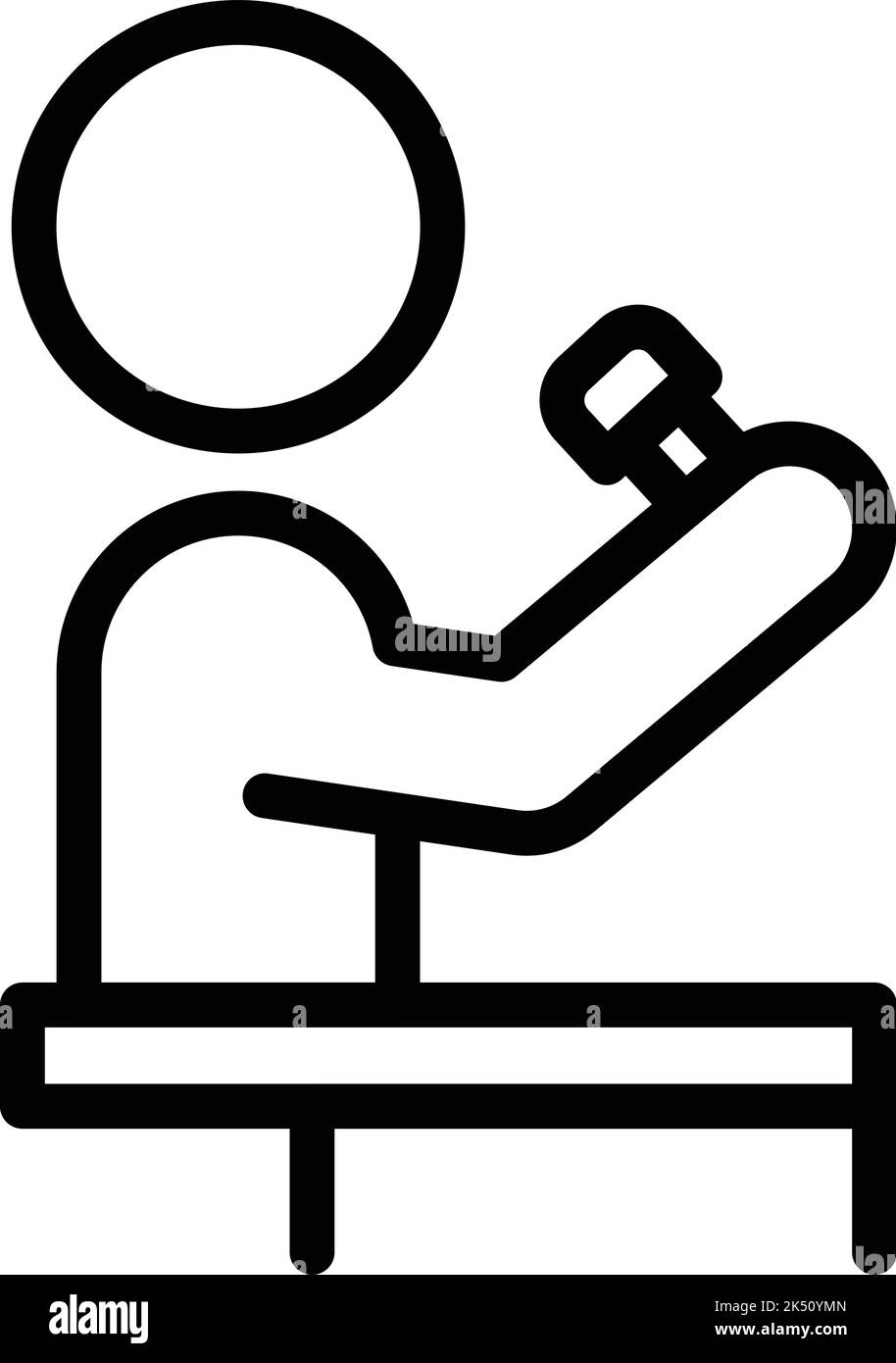 Vettore di contorno icona altoparlante pubblico. Oratorio elettorale. Politico della retorica Illustrazione Vettoriale