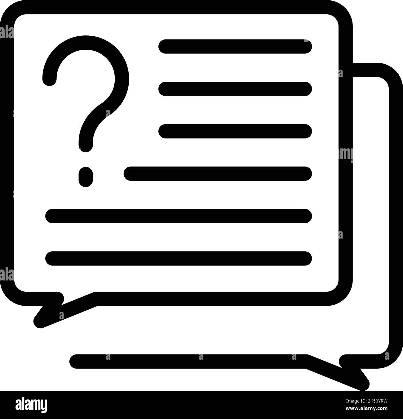 Vettore contorno icona specialità conversazione testuale. Oratorio pubblico. Classe di discussione Illustrazione Vettoriale