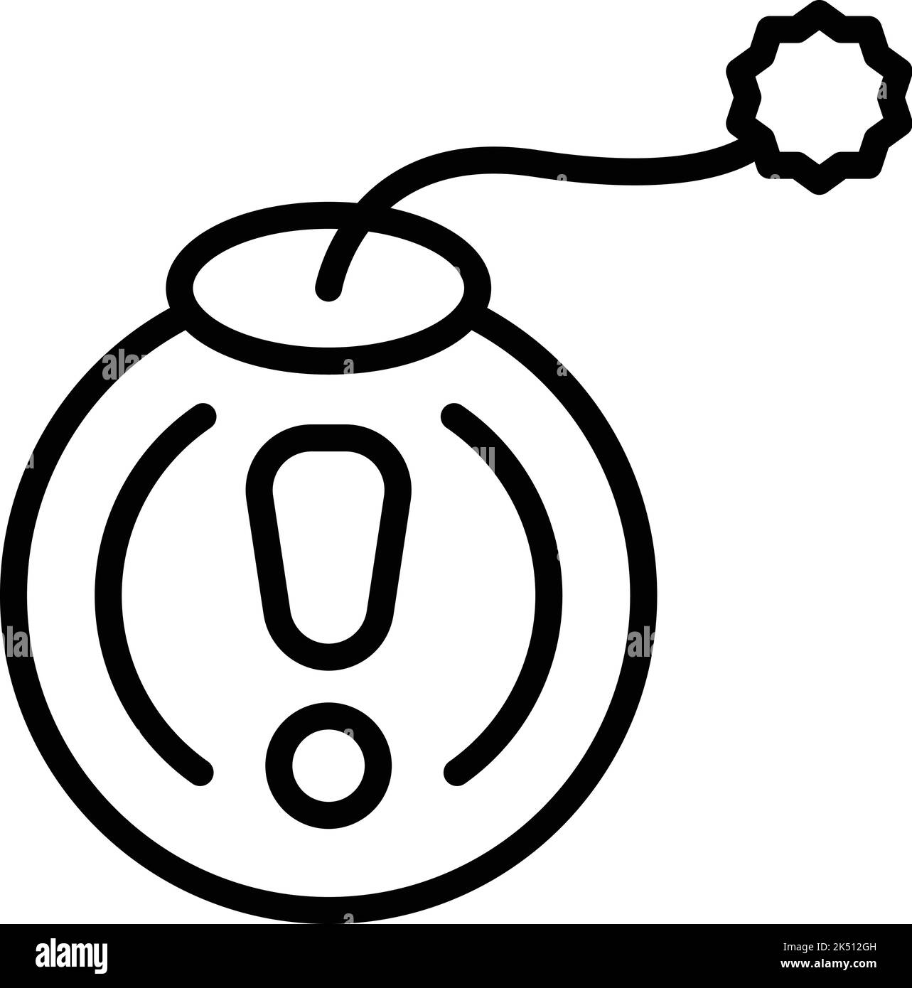 Icona di stress bomba vettore di contorno. Calma salute. Spa self-body Illustrazione Vettoriale