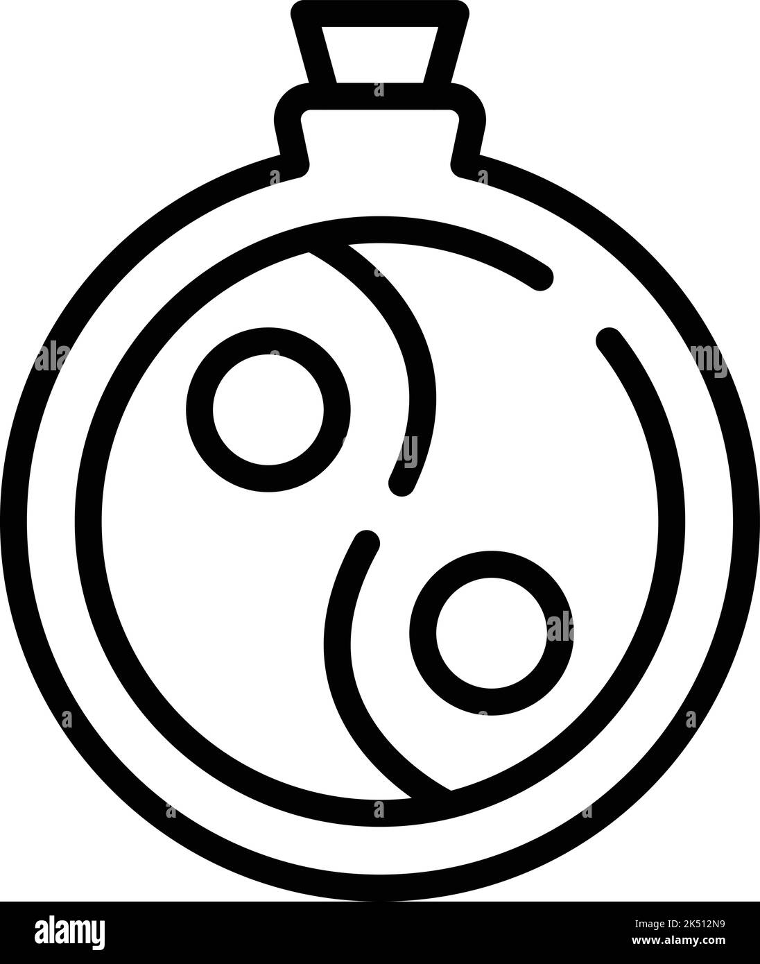 Meditate icona spa contorno vettore. Riduzione delle sollecitazioni. Salute mentale Illustrazione Vettoriale