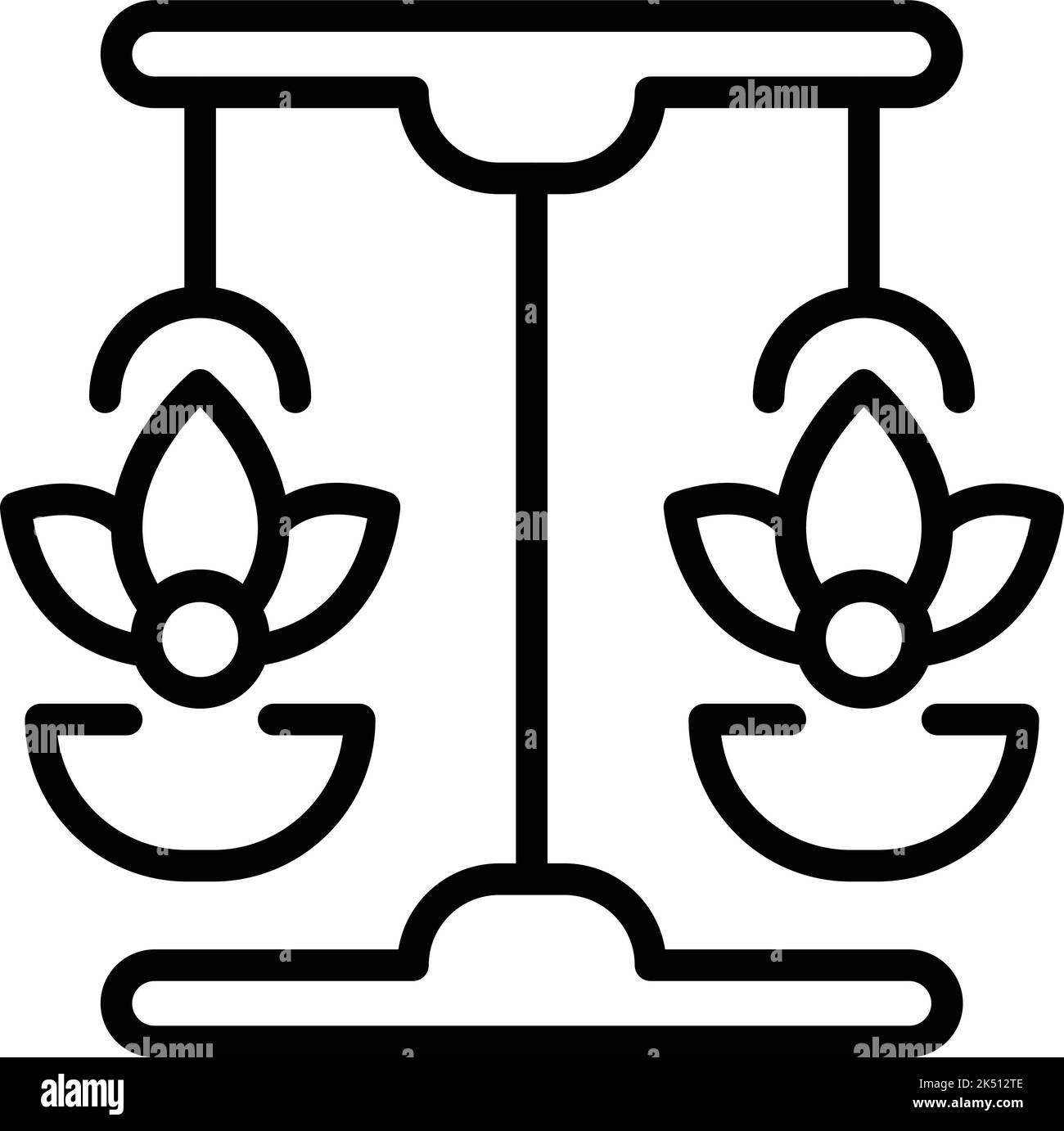 Spa meditazione equilibrio icona contorno vettore. Riduzione delle sollecitazioni. Calma salute Illustrazione Vettoriale