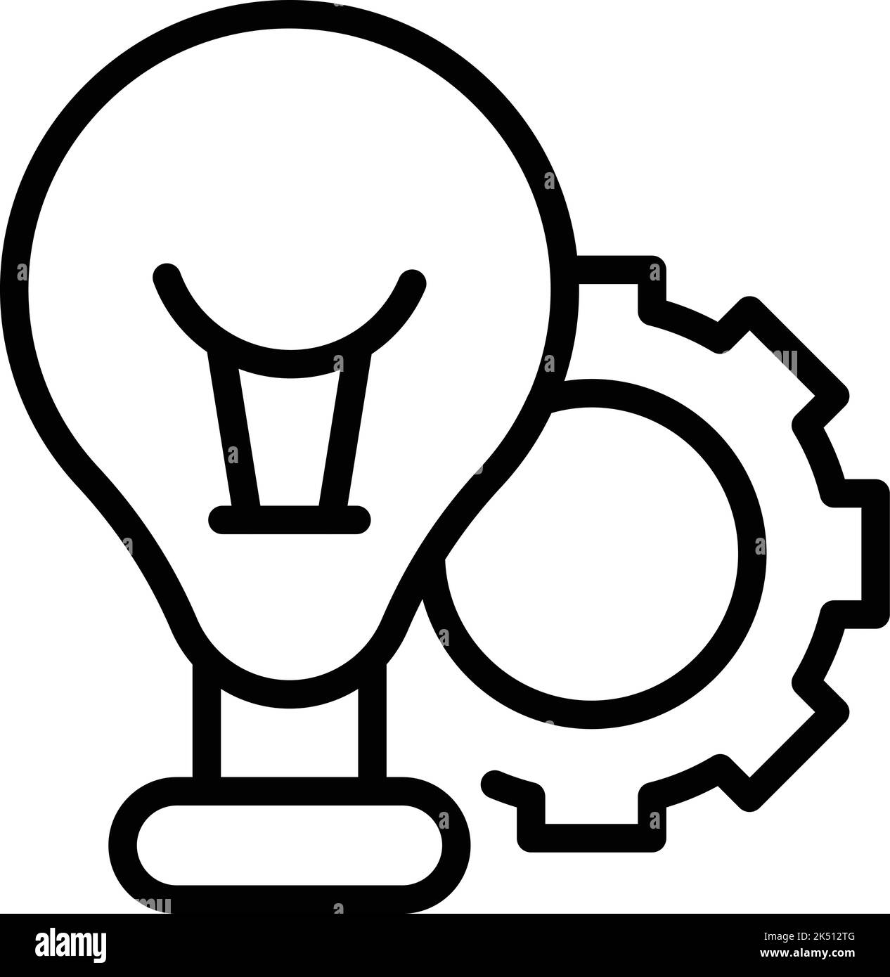 Bulbo idea stress icona vettore contorno. Calma mentale. Meditate l'anima Illustrazione Vettoriale