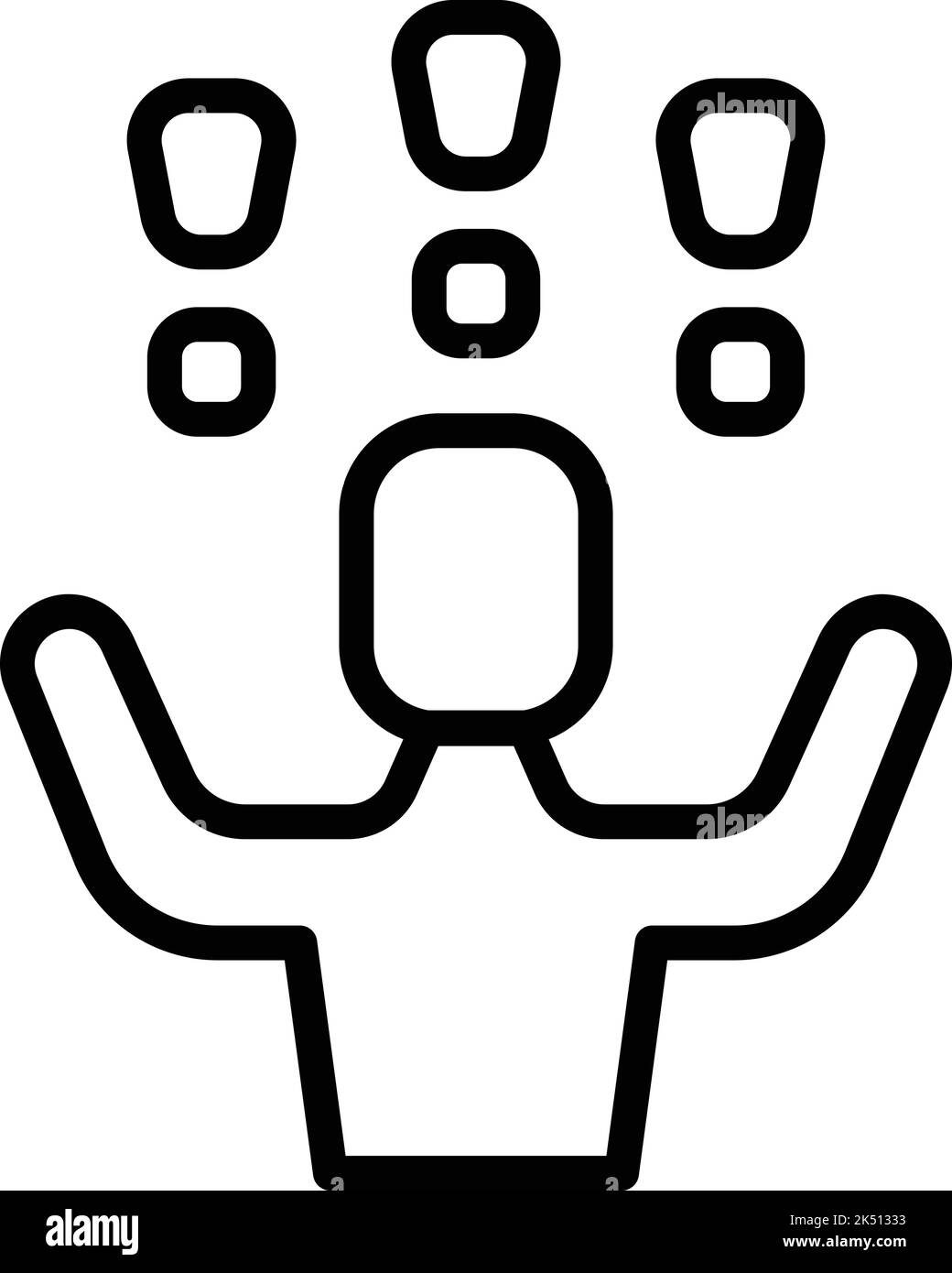 Icona riduzione sollecitazione vettore contorno. Calma mentale. Centro benessere Soul Illustrazione Vettoriale