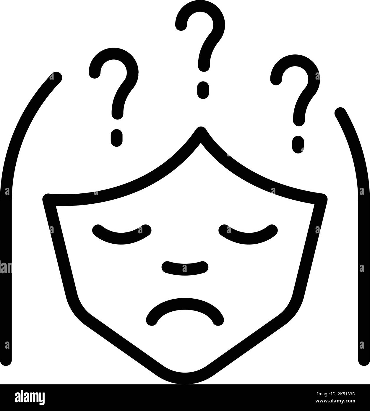 Vettore contorno icona mente sana. Riduzione delle sollecitazioni. Corpo dell'anima Illustrazione Vettoriale