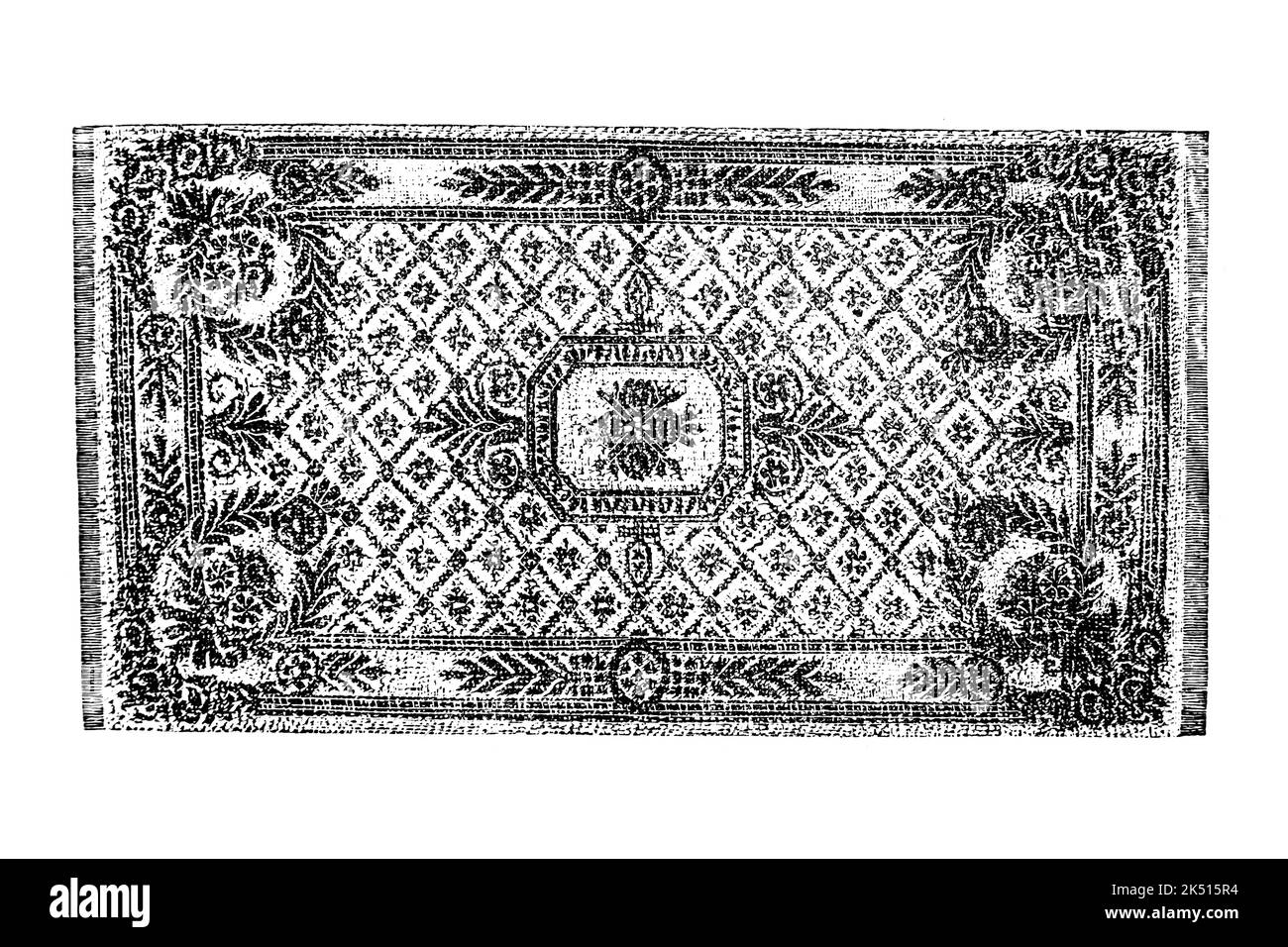 Bagno Rug – illustrazione vintage 1910s Foto Stock