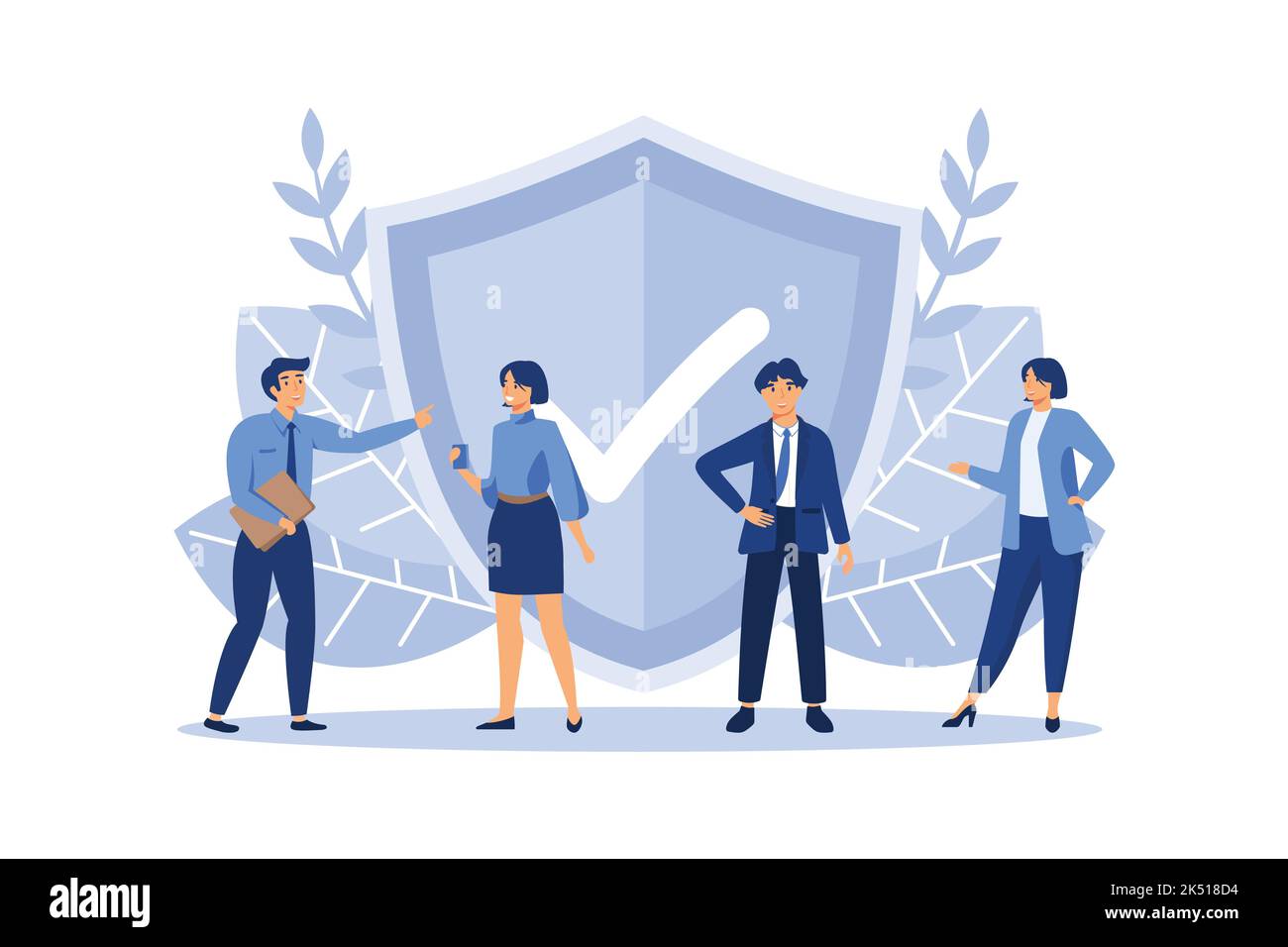 Elegante illustrazione vettoriale isometrica per la sicurezza dei dati flat. Illustrazione Vettoriale