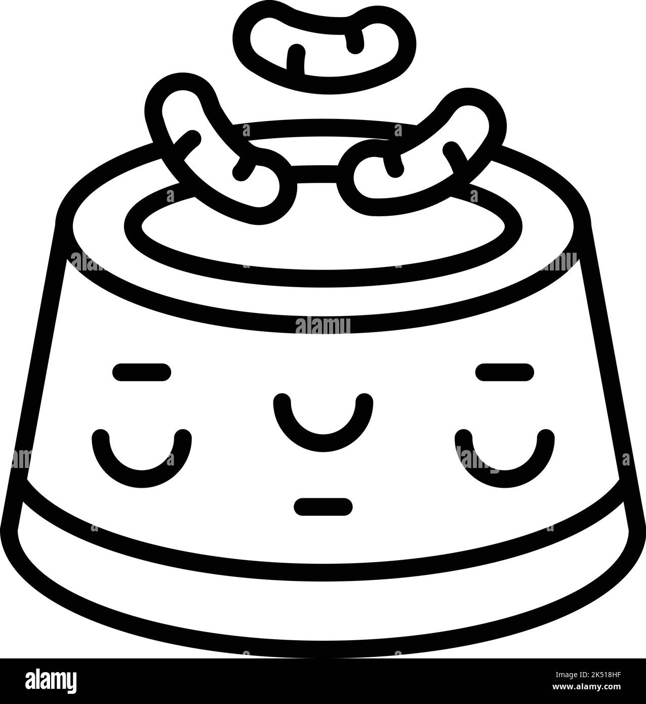 Vettore contorno icona fagiolo alimentare. Pollo caraibico. Piatto piatto Illustrazione Vettoriale