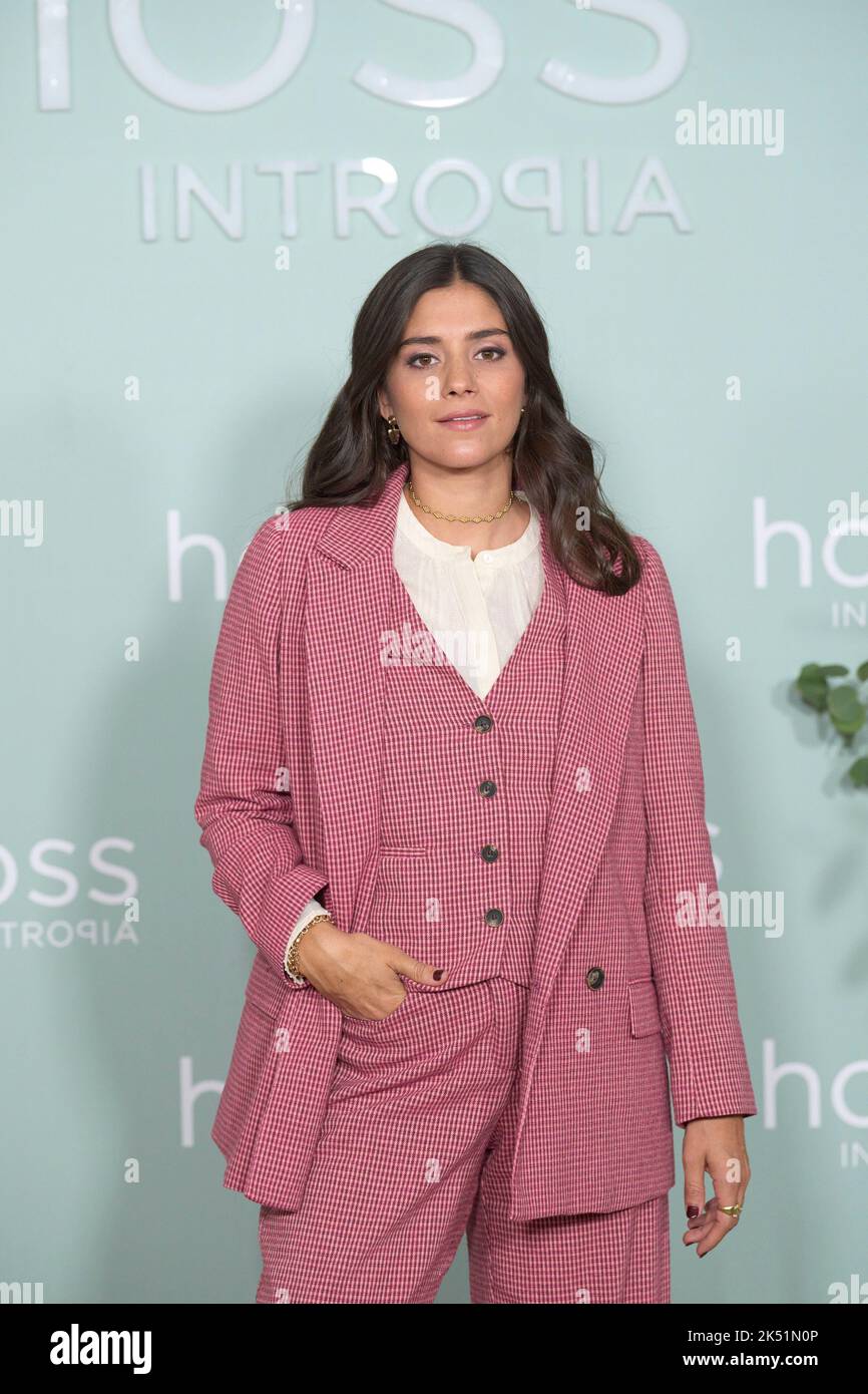 Madrid. Spagna. 20221005, Maria Garcia de Jaime partecipa alla presentazione della Collezione Hoss-Intropia Autunno/Inverno 2022 alla Fondazione Fernando de Castro il 5 ottobre 2022 a Madrid, Spagna Credit: MPG/Alamy Live News Foto Stock