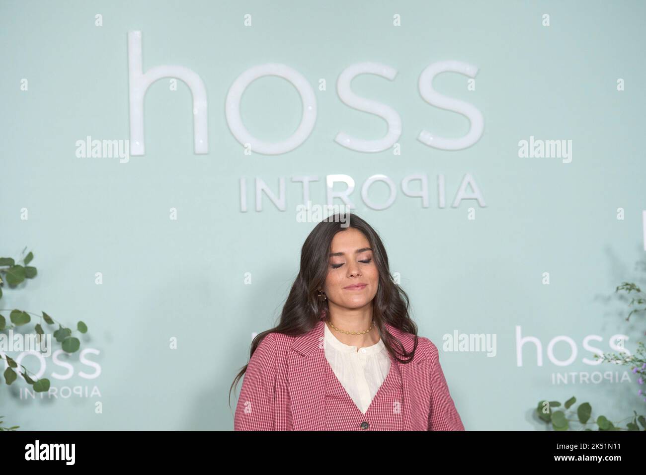 Madrid. Spagna. 20221005, Maria Garcia de Jaime partecipa alla presentazione della Collezione Hoss-Intropia Autunno/Inverno 2022 alla Fondazione Fernando de Castro il 5 ottobre 2022 a Madrid, Spagna Credit: MPG/Alamy Live News Foto Stock