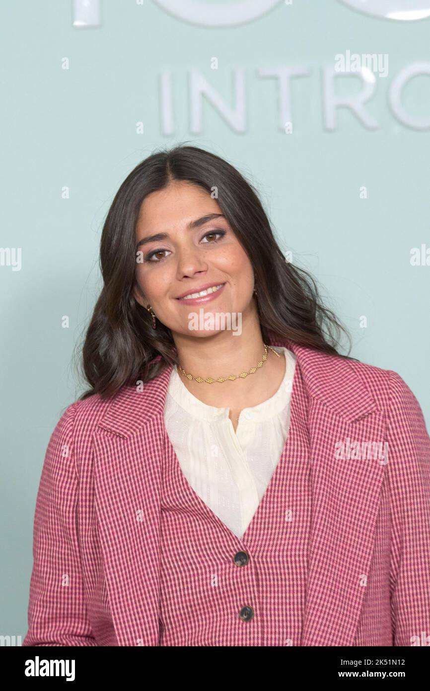 Madrid. Spagna. 20221005, Maria Garcia de Jaime partecipa alla presentazione della Collezione Hoss-Intropia Autunno/Inverno 2022 alla Fondazione Fernando de Castro il 5 ottobre 2022 a Madrid, Spagna Credit: MPG/Alamy Live News Foto Stock